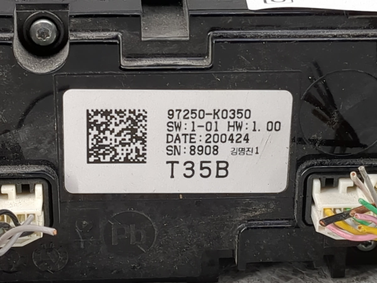 2020-2021 Kia Soul Climate Control Module Temperature AC/Heater Replacement P/N:97250-K0350 Fits Fits 2020 2021 OEM Used Aut