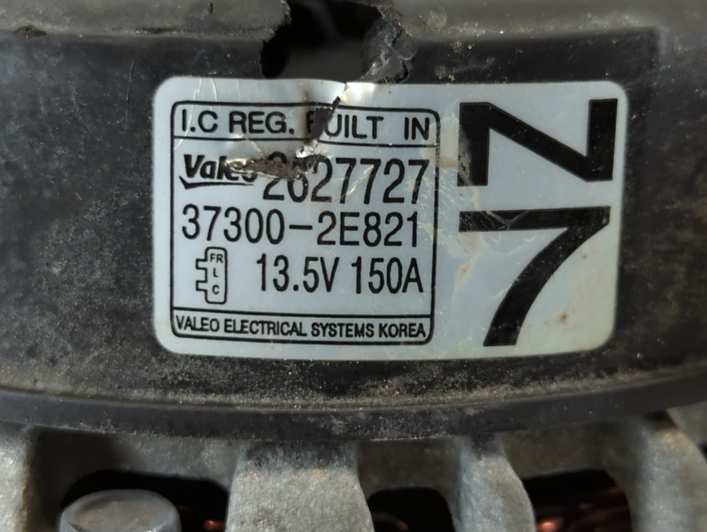 2020-2021 Kia Soul Alternator Replacement Generator Charging Assembly Engine OEM P/N:150A 37300-2E821 Fits OEM Used Auto Par