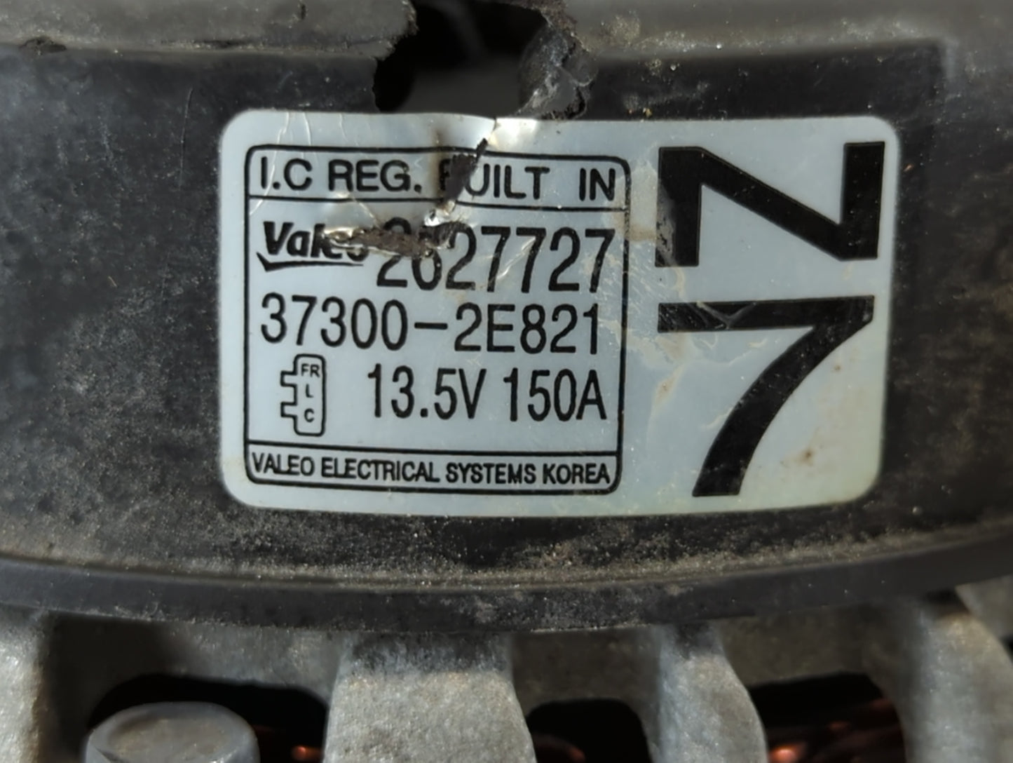 2020-2021 Kia Soul Alternator Replacement Generator Charging Assembly Engine OEM P/N:150A 37300-2E821 Fits OEM Used Auto Par