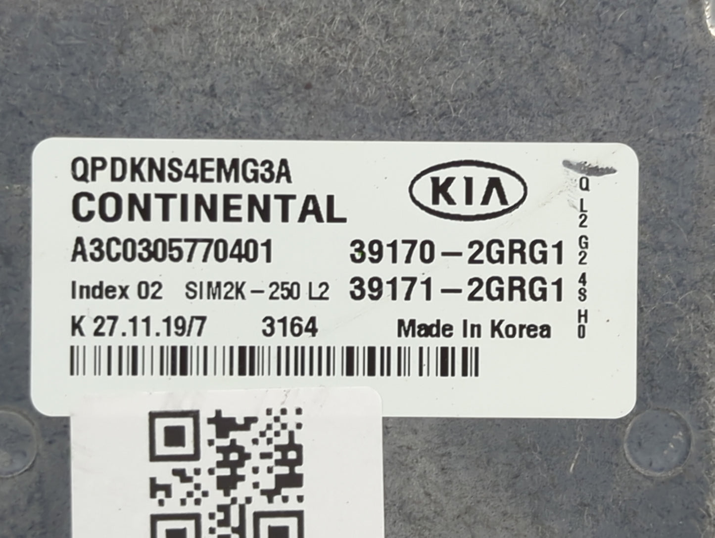 2020-2021 Kia Sportage PCM Engine Control Computer ECU ECM PCU OEM P/N:39170-2GRG1 39171-2GRG1, 39171-2GRC3 Fits Fits 2020 2