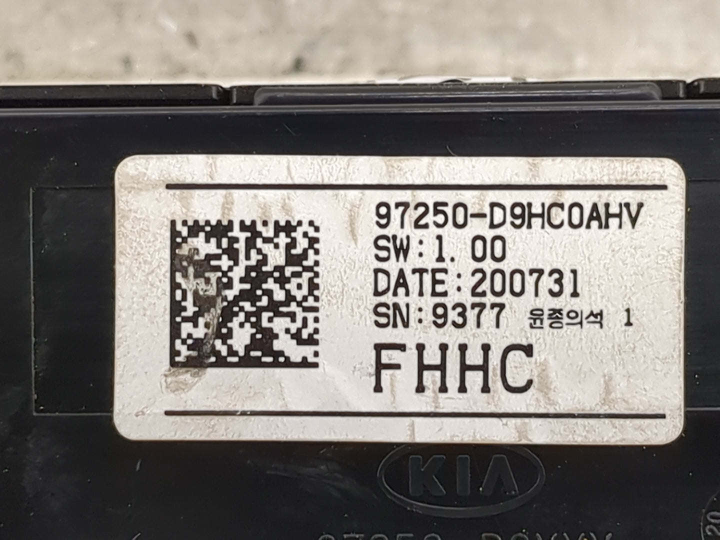 2020-2021 Kia Sportage Climate Control Module Temperature AC/Heater Replacement P/N:97250-D9HC0AHV 97250-D9XXX Fits Fits 202