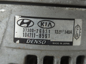 2017-2021 Kia Sportage Alternator Replacement Generator Charging Assembly Engine OEM P/N:104211-8591 37300-2G051 Fits OEM Used Auto Parts