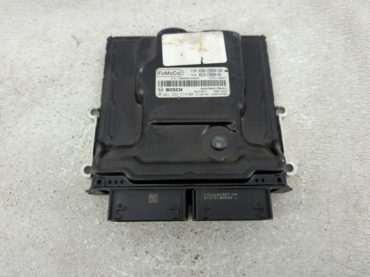 2021 Lincoln Nautilus PCM Engine Control Computer ECU ECM PCU OEM P/N:K2GA-12A650-CGA 0 261 S22 514 Fits Fits 2020 2022 OEM 
