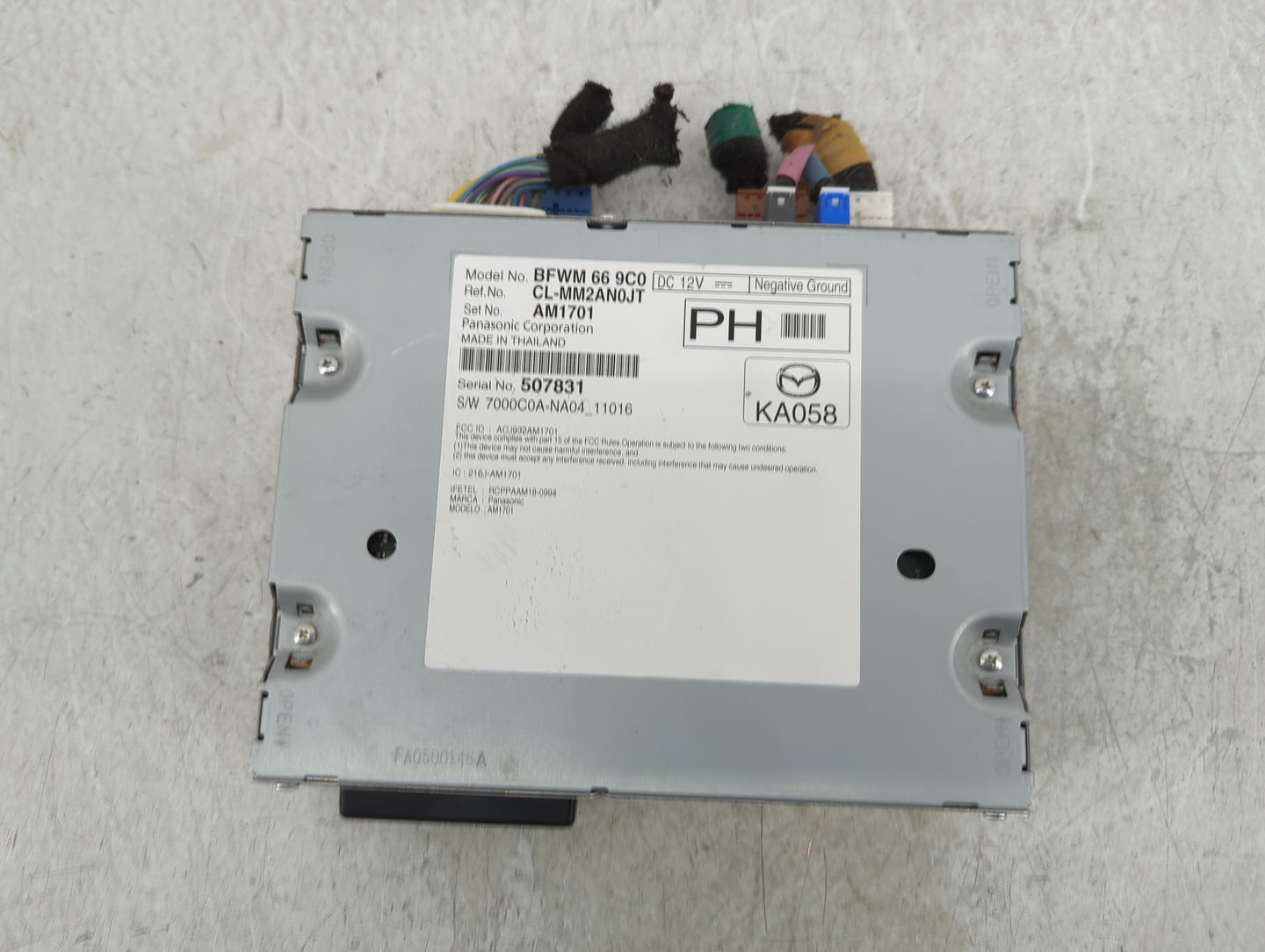 2019-2022 Mazda 3 Radio AM FM Cd Player Receiver Replacement P/N:BFWM669C0 Fits Fits 2019 2020 2021 2022 OEM Used Auto Parts