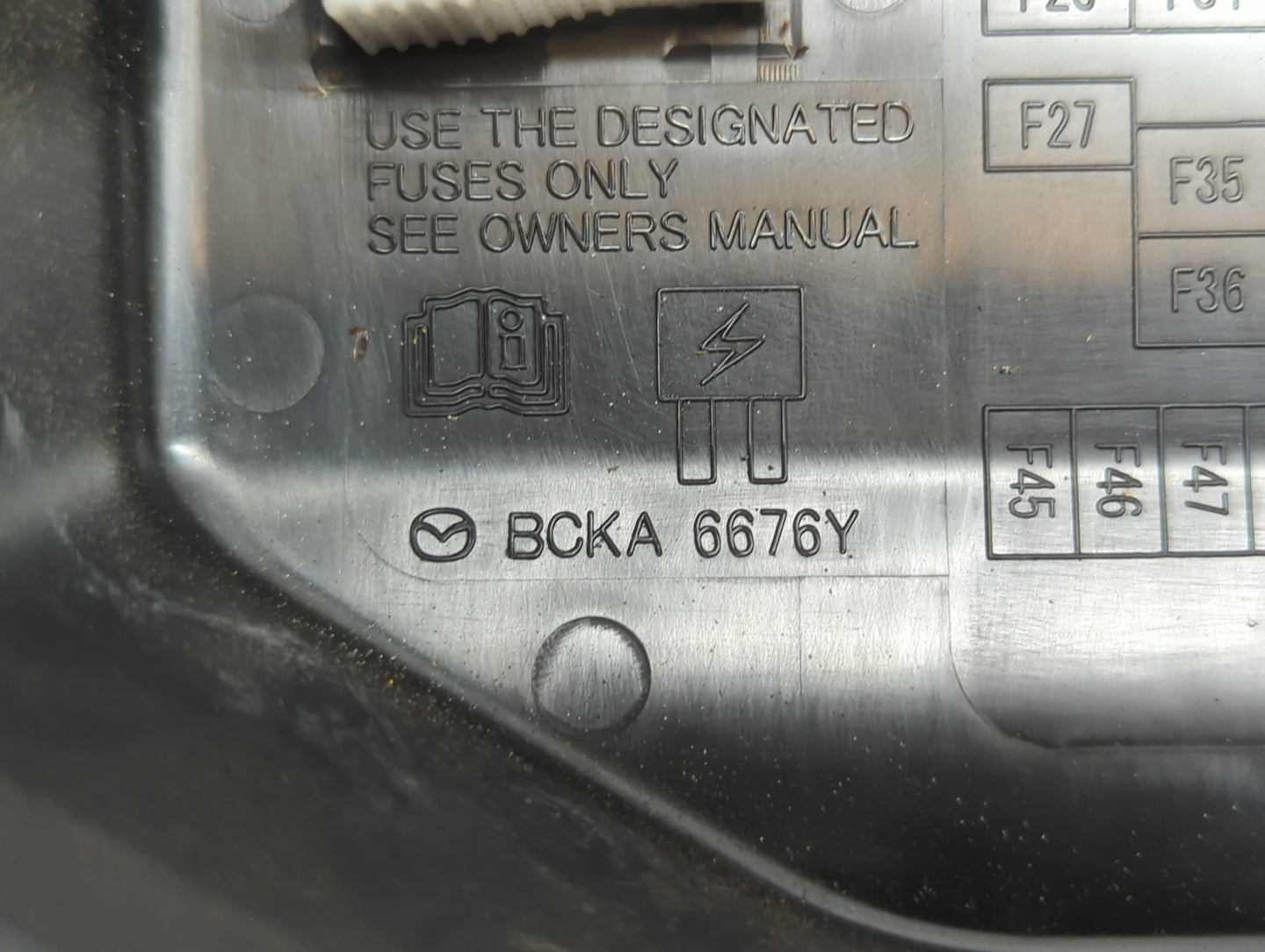 2021 Mazda 3 Fusebox Fuse Box Panel Relay Module P/N:BCKA 6676Y Fits Fits 2020 2022 OEM Used Auto Parts - Oemusedautoparts1.