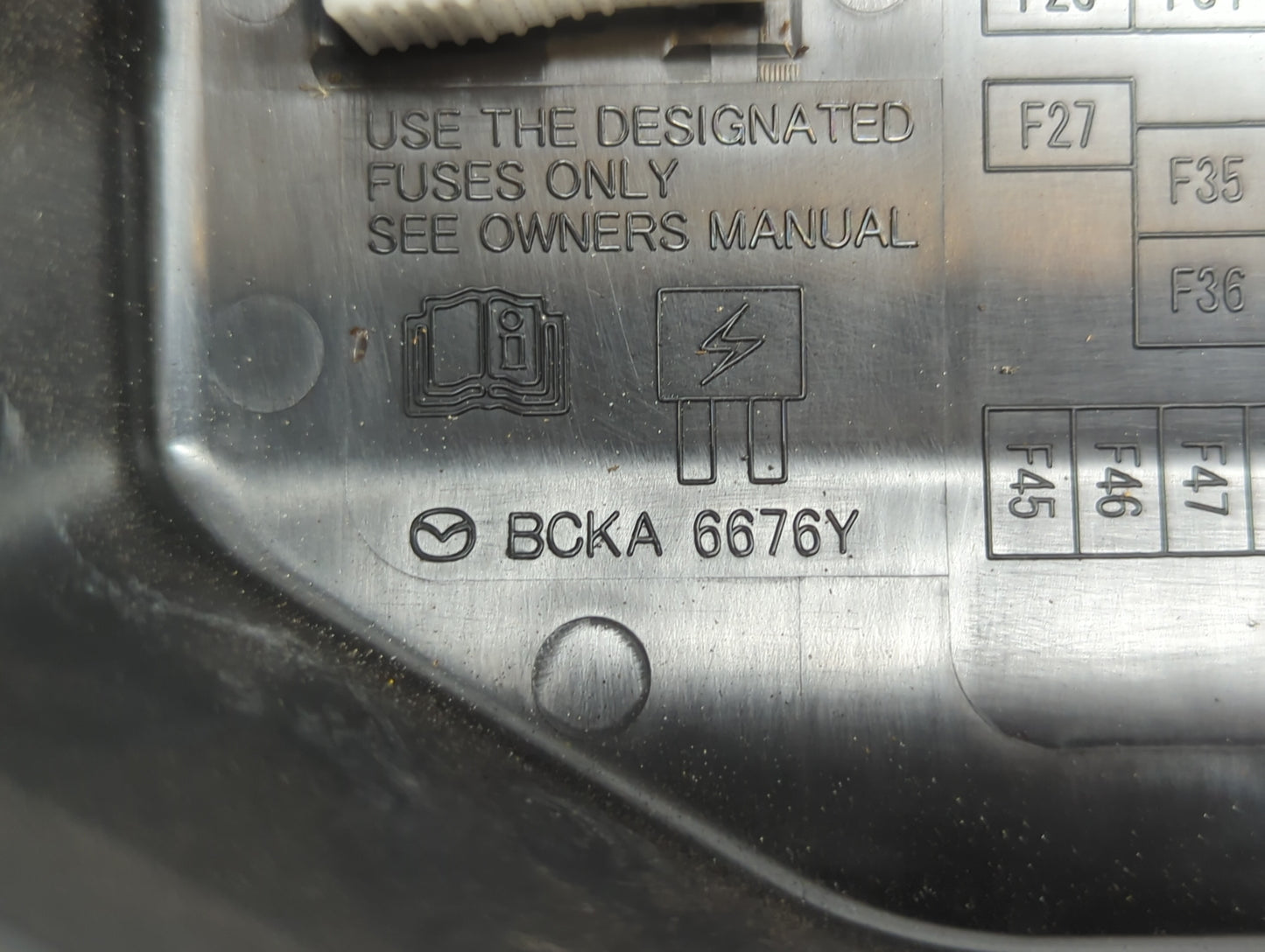 2021 Mazda 3 Fusebox Fuse Box Panel Relay Module P/N:BCKA 6676Y Fits Fits 2020 2022 OEM Used Auto Parts - Oemusedautoparts1.