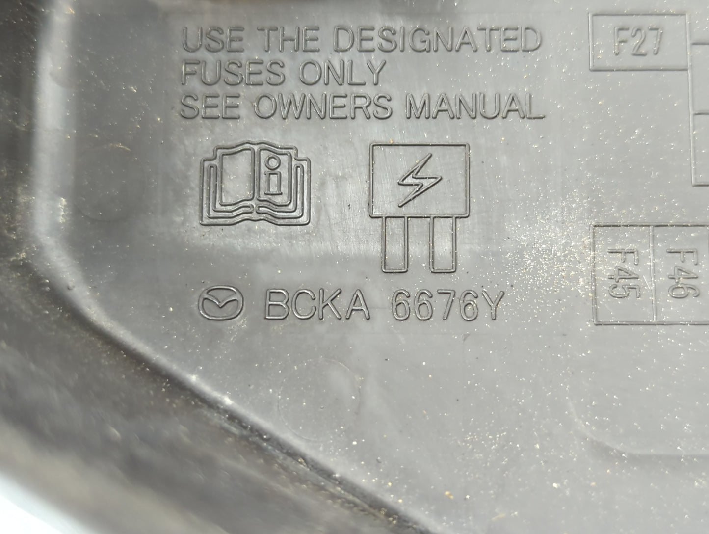 2021 Mazda 3 Fusebox Fuse Box Panel Relay Module P/N:BCKA 6676Y Fits Fits 2020 2022 OEM Used Auto Parts - Oemusedautoparts1.