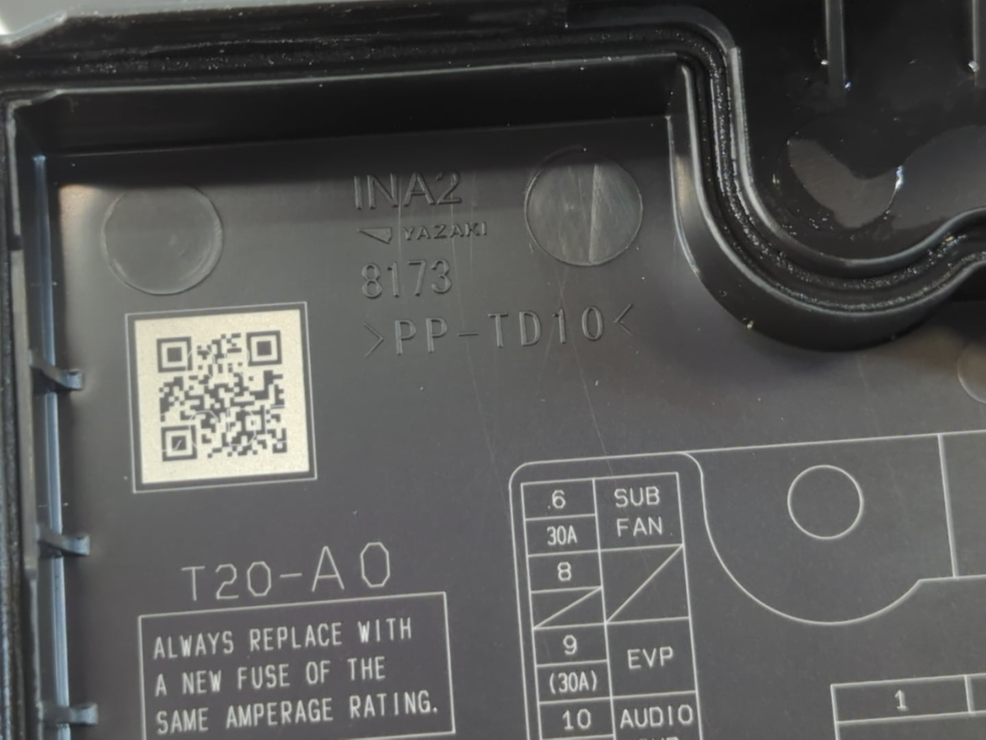 2021 Mazda 5 Fusebox Fuse Box Panel Relay Module P/N:7131>PP-TD10< Fits Fits 2013 2014 2015 2016 2017 2018 2019 2020 2022 OE