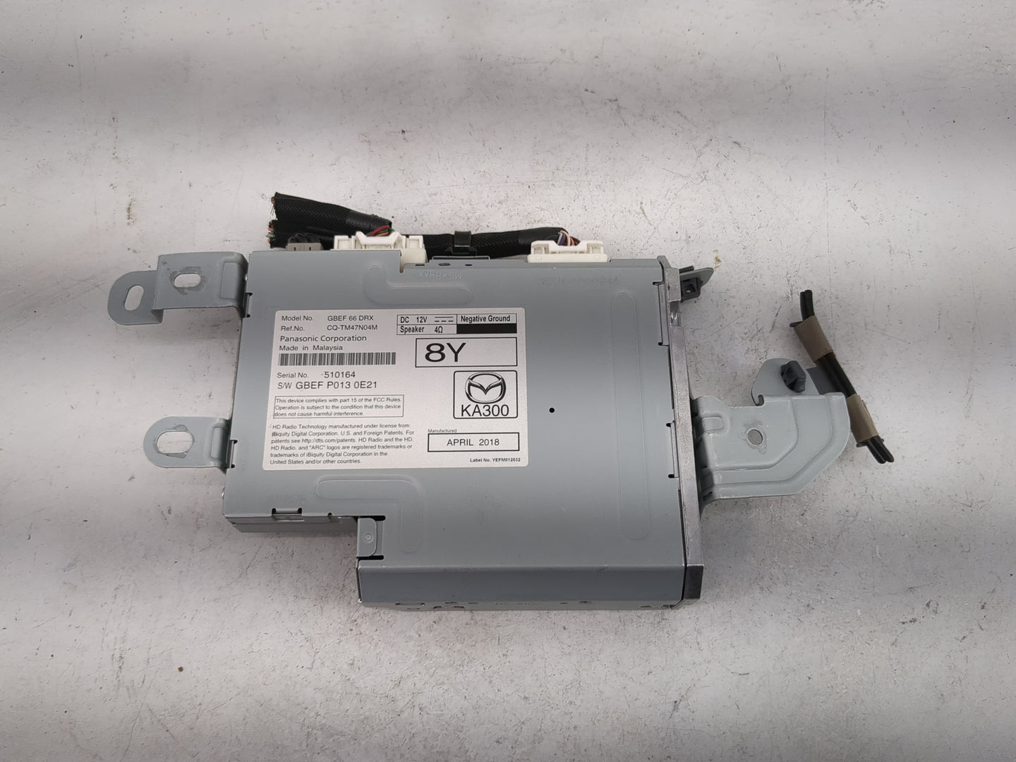 2018-2021 Mazda 6 Radio AM FM Cd Player Receiver Replacement P/N:GBEF66DRX CQ-TM47N04M, GBEFP0130E21 Fits Fits 2018 2019 202