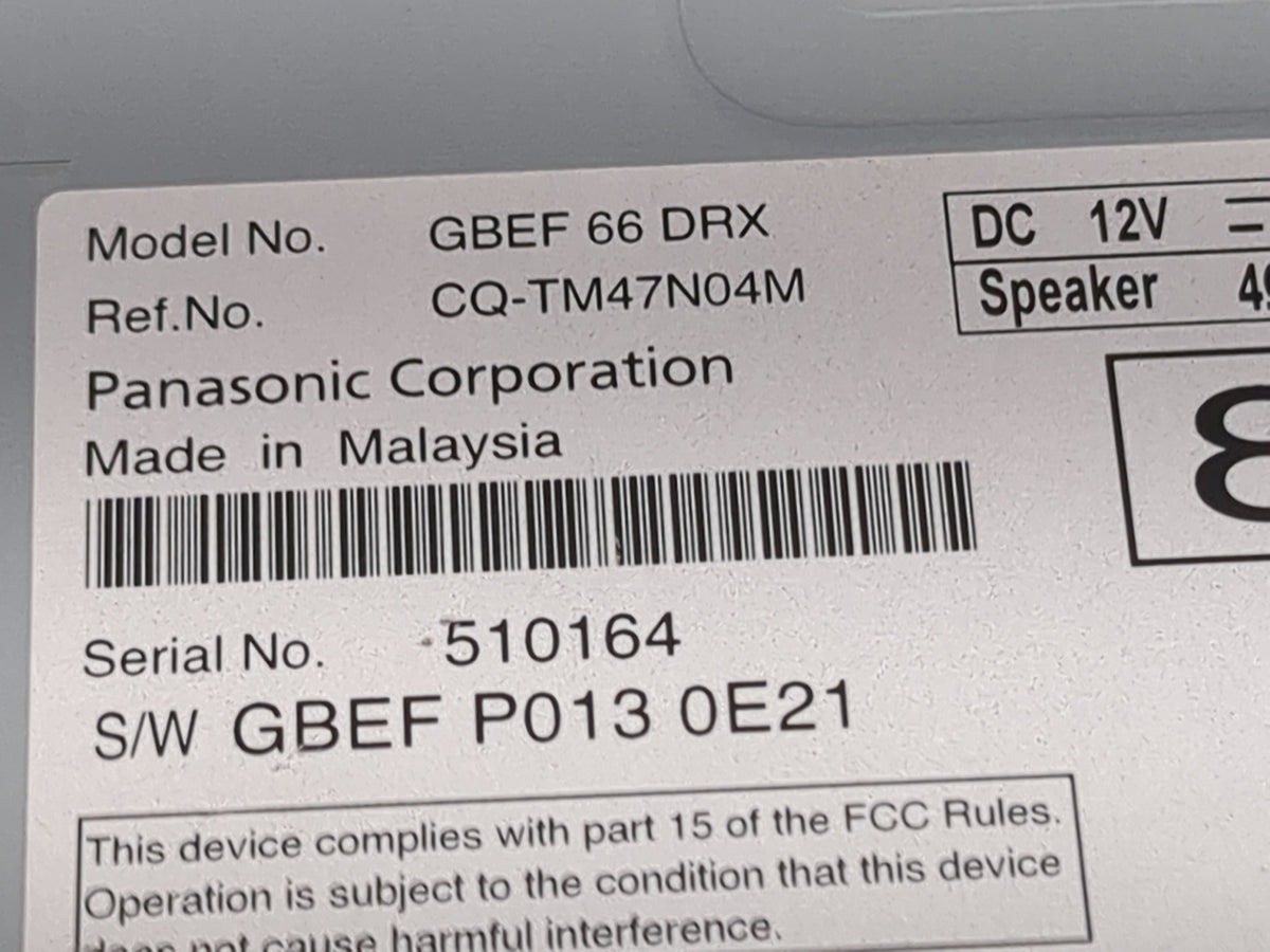 2018-2021 Mazda 6 Radio AM FM Cd Player Receiver Replacement P/N:GBEF66DRX CQ-TM47N04M, GBEFP0130E21 Fits Fits 2018 2019 202