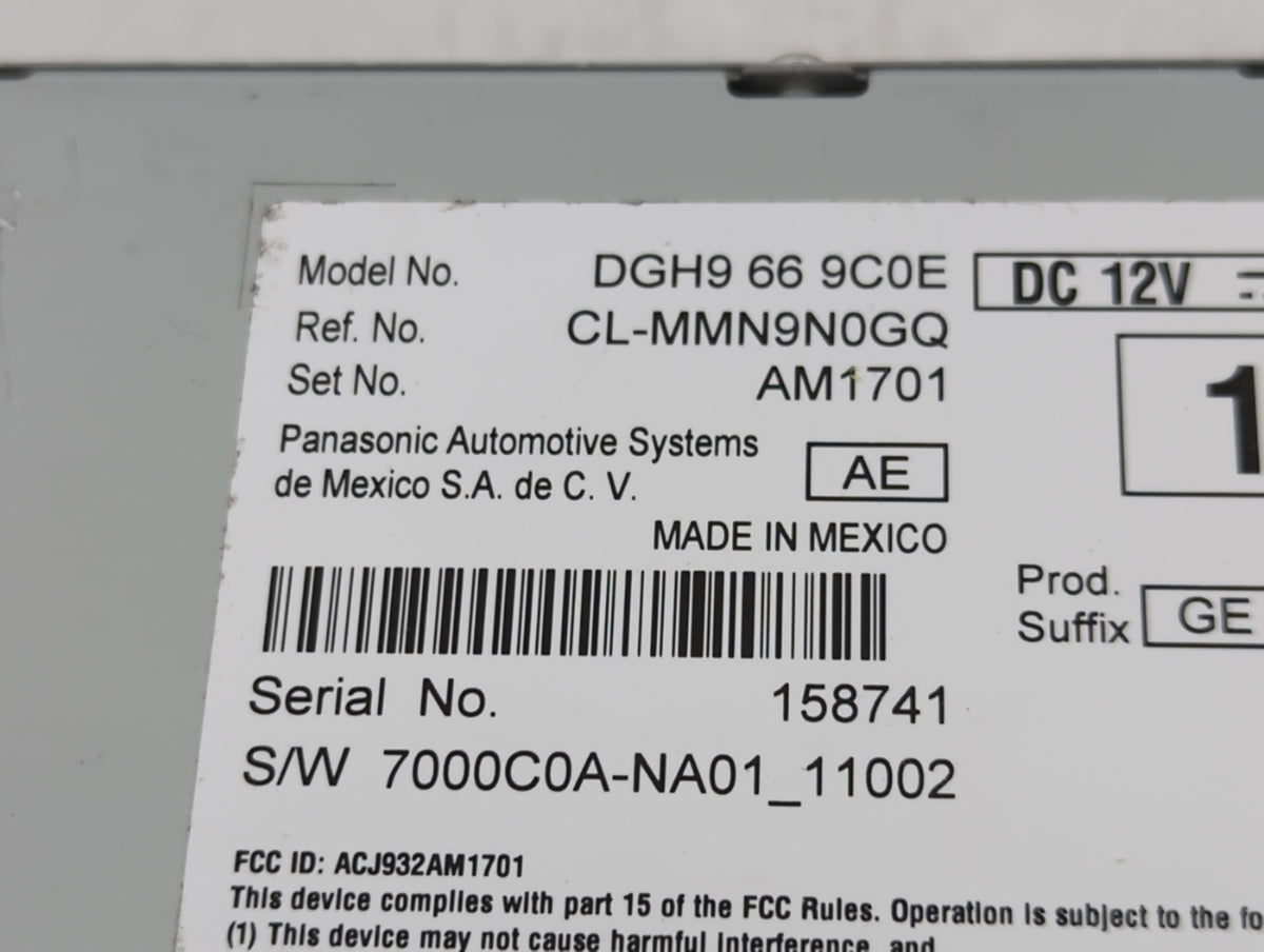 2021 Mazda Cx-30 Radio AM FM Cd Player Receiver Replacement Fits Fits 2016 2017 OEM Used Auto Parts - Oemusedautoparts1.com