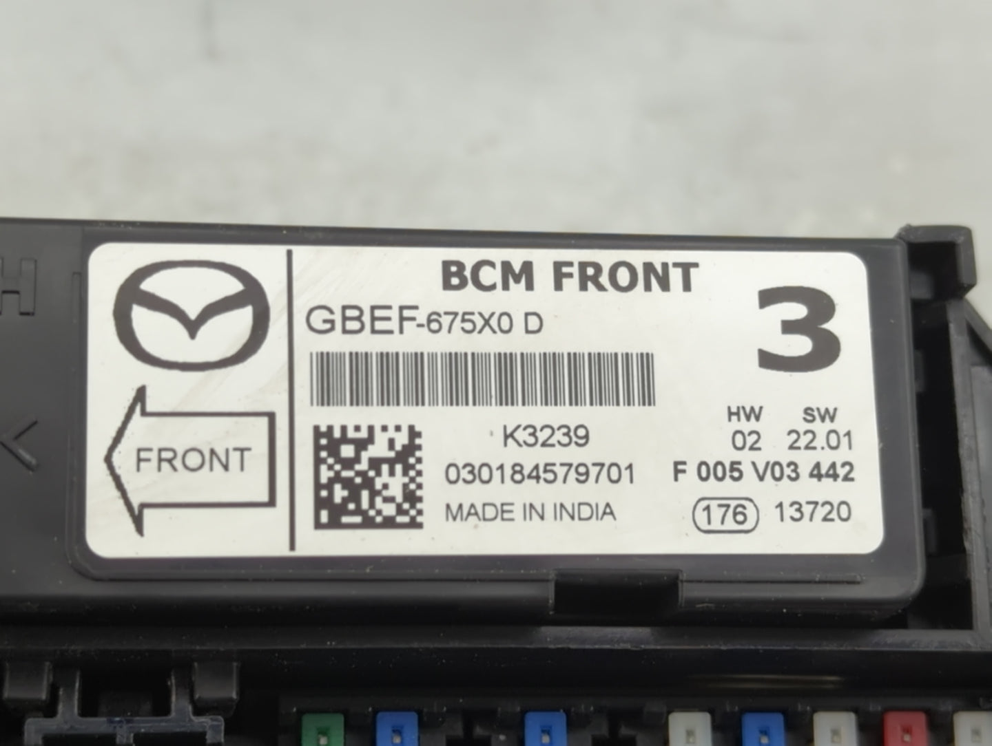 2013-2022 Mazda Cx-5 Fusebox Fuse Box Panel Relay Module P/N:GBEF-675X0 D Fits OEM Used Auto Parts - Oemusedautoparts1.com