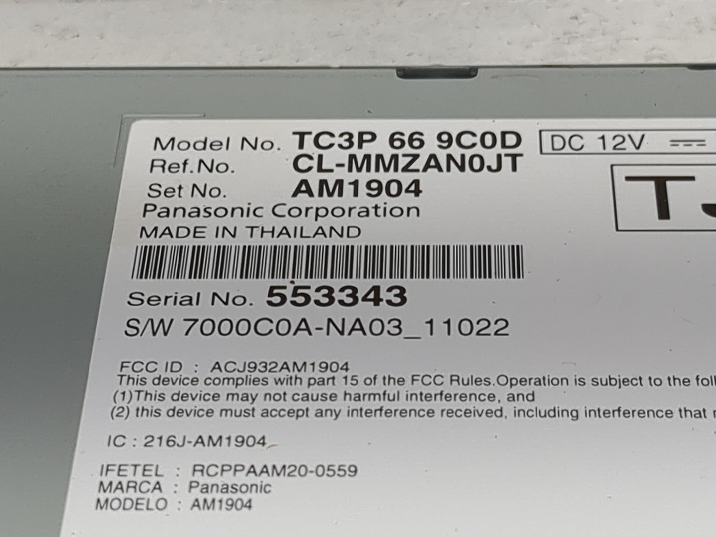2021-2022 Mazda Cx-5 Radio AM FM Cd Player Receiver Replacement P/N:TC3P 66 9C0D CL-MMZAN0JT, AM1904 Fits Fits 2021 2022 OEM