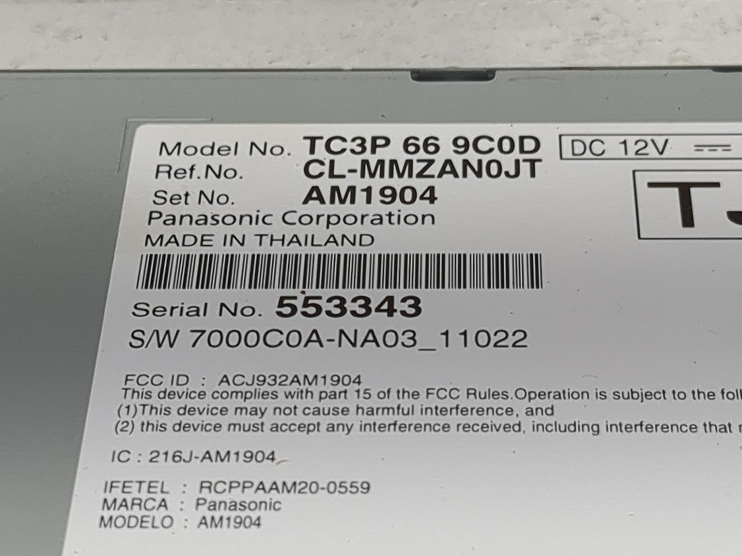 2021-2022 Mazda Cx-5 Radio AM FM Cd Player Receiver Replacement P/N:TC3P 66 9C0D CL-MMZAN0JT, AM1904 Fits Fits 2021 2022 OEM