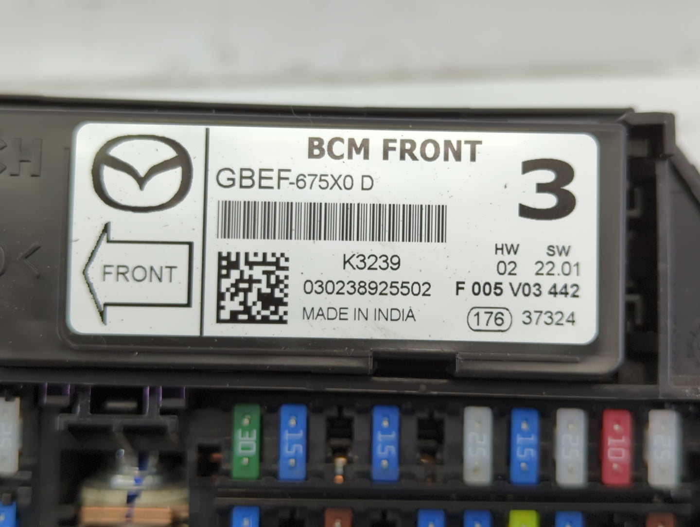 2013-2022 Mazda Cx-5 Fusebox Fuse Box Panel Relay Module P/N:KD47-66767 7154-7634-30 Fits OEM Used Auto Parts - Oemusedautop