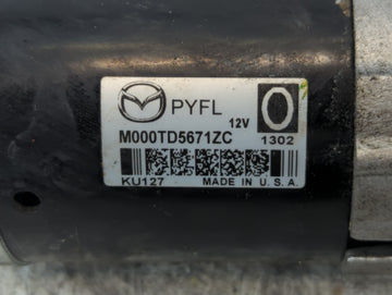 2019-2022 Mazda Cx-5 Car Starter Motor Solenoid OEM P/N:M000TD5671ZC Fits Fits 2016 2017 2018 2019 2020 2021 2022 OEM Used Auto Parts
