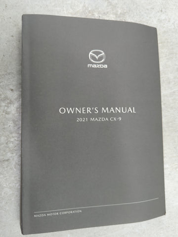 2021 Mazda Cx-9 Owners Manual Book Guide P/N:9999-95-011C-21 OEM Used Auto Parts - Oemusedautoparts1.com