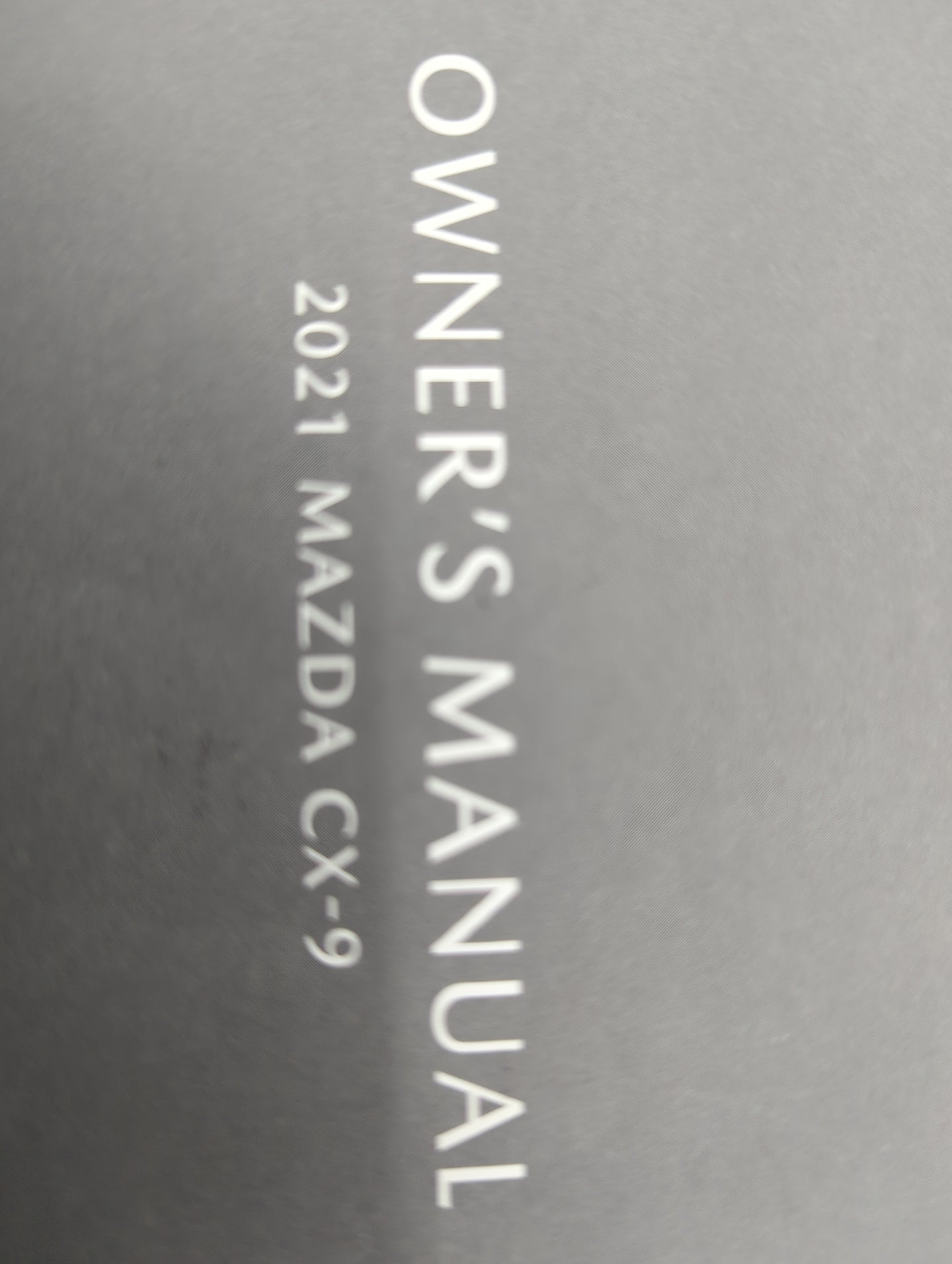 2021 Mazda Cx-9 Owners Manual Book Guide P/N:9999-95-011C-21 OEM Used Auto Parts - Oemusedautoparts1.com