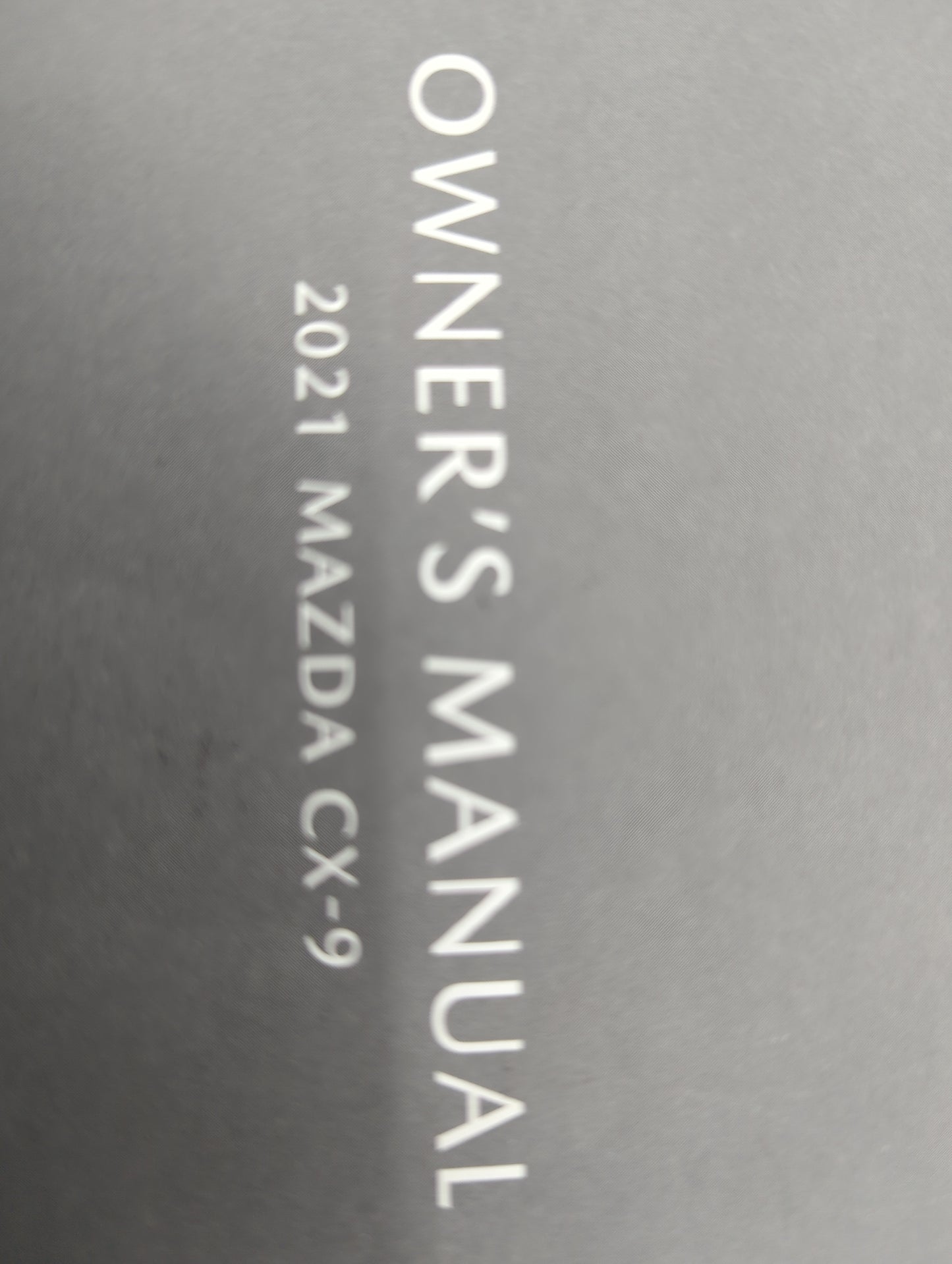 2021 Mazda Cx-9 Owners Manual Book Guide P/N:9999-95-011C-21 OEM Used Auto Parts - Oemusedautoparts1.com