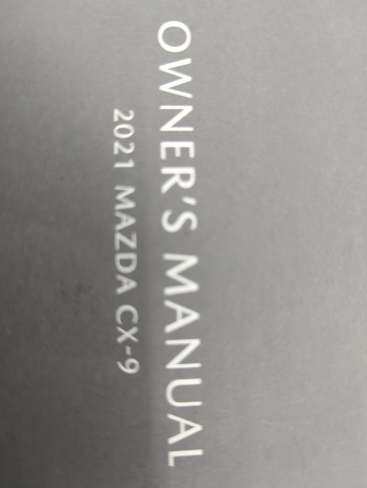 2021 Mazda Cx-9 Owners Manual Book Guide P/N:9999-95-011C-21 OEM Used Auto Parts - Oemusedautoparts1.com