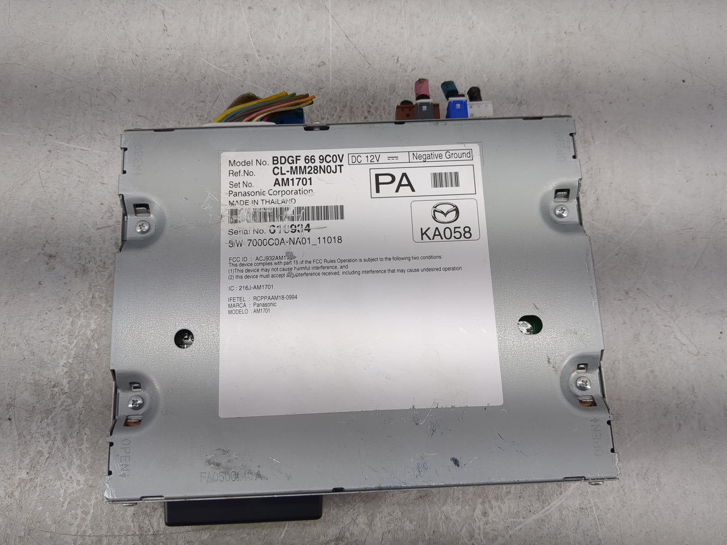 2021 Mazda Mazda3 Radio AM FM Cd Player Receiver Replacement P/N:BDGF 66 9C0V CL-MM28N0JT, AM1701 Fits Fits 2019 2020 OEM Us