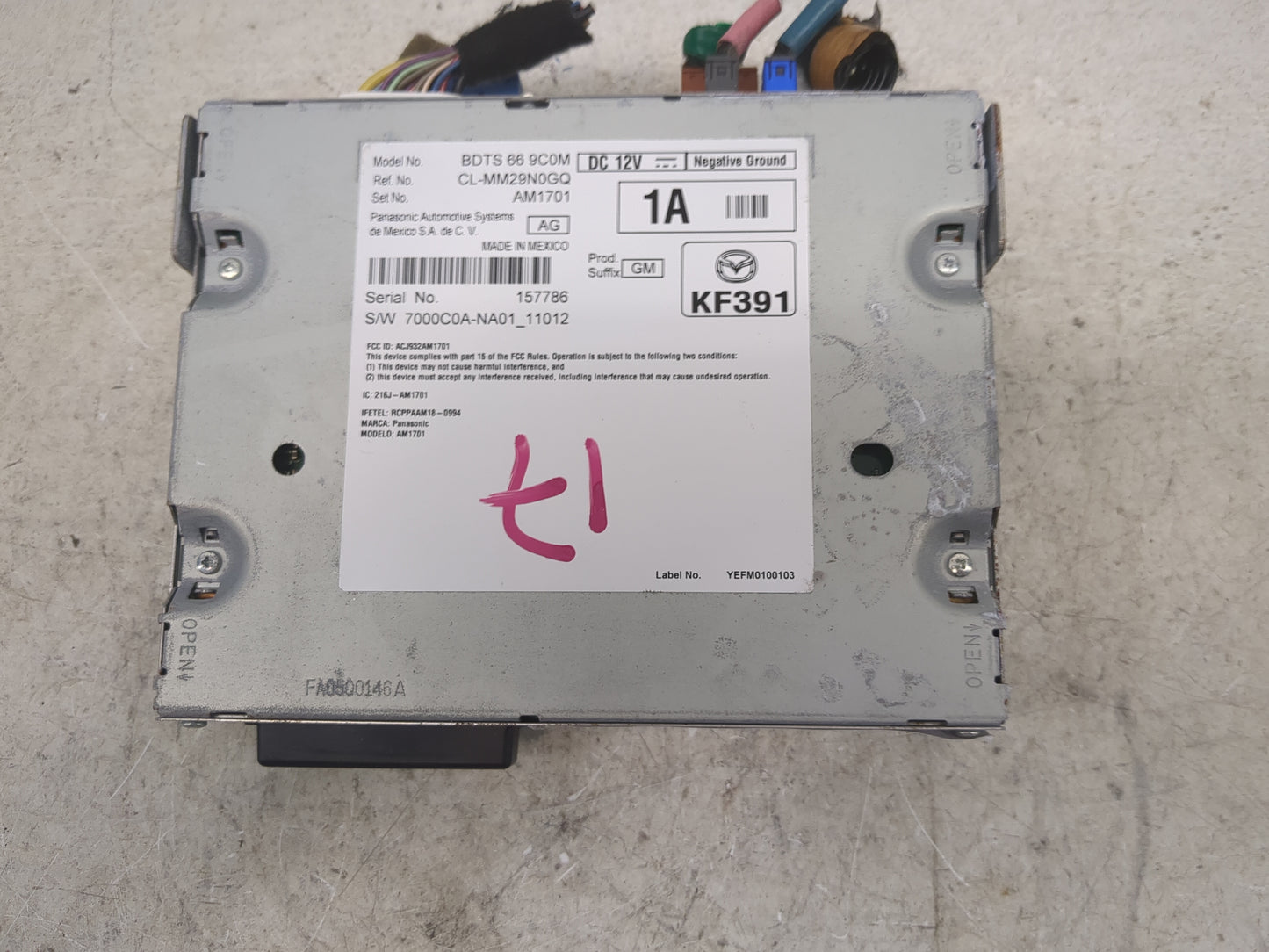 2021 Mazda Mazda3 Radio AM FM Cd Player Receiver Replacement P/N:BDTS669C0M CL-MM29N0GQ, AM1701, 7000C0A-NA01_11012 Fits OEM