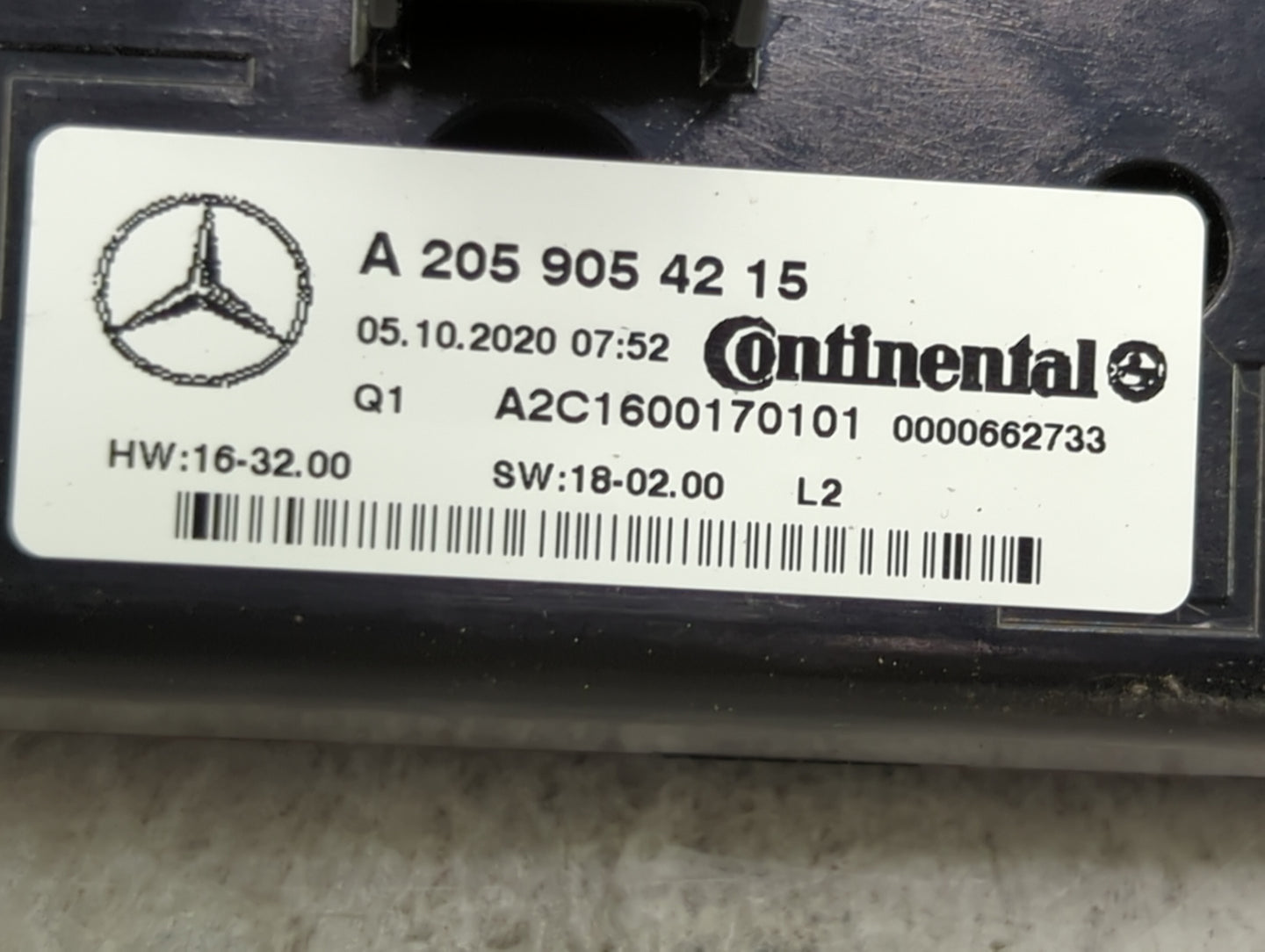 2021 Mercedes-Benz C300 Climate Control Module Temperature AC/Heater Replacement P/N:A 205 905 42 15 Fits Fits 2020 2022 OEM