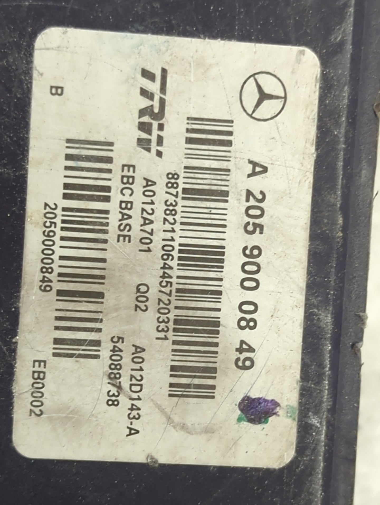 2018-2021 Mercedes-Benz C300 ABS Pump Control Module Replacement P/N:A 205 900 08 49 Fits Fits 2018 2019 2020 2021 2022 OEM 