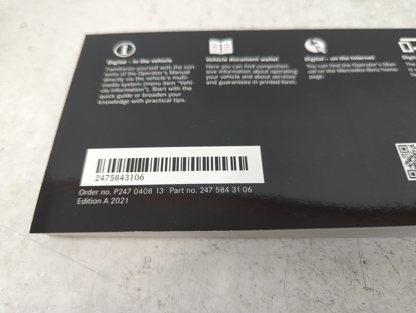 2021 Mercedes-Benz Glb250 Owners Manual Book Guide P/N:2475843106 OEM Used Auto Parts - Oemusedautoparts1.com