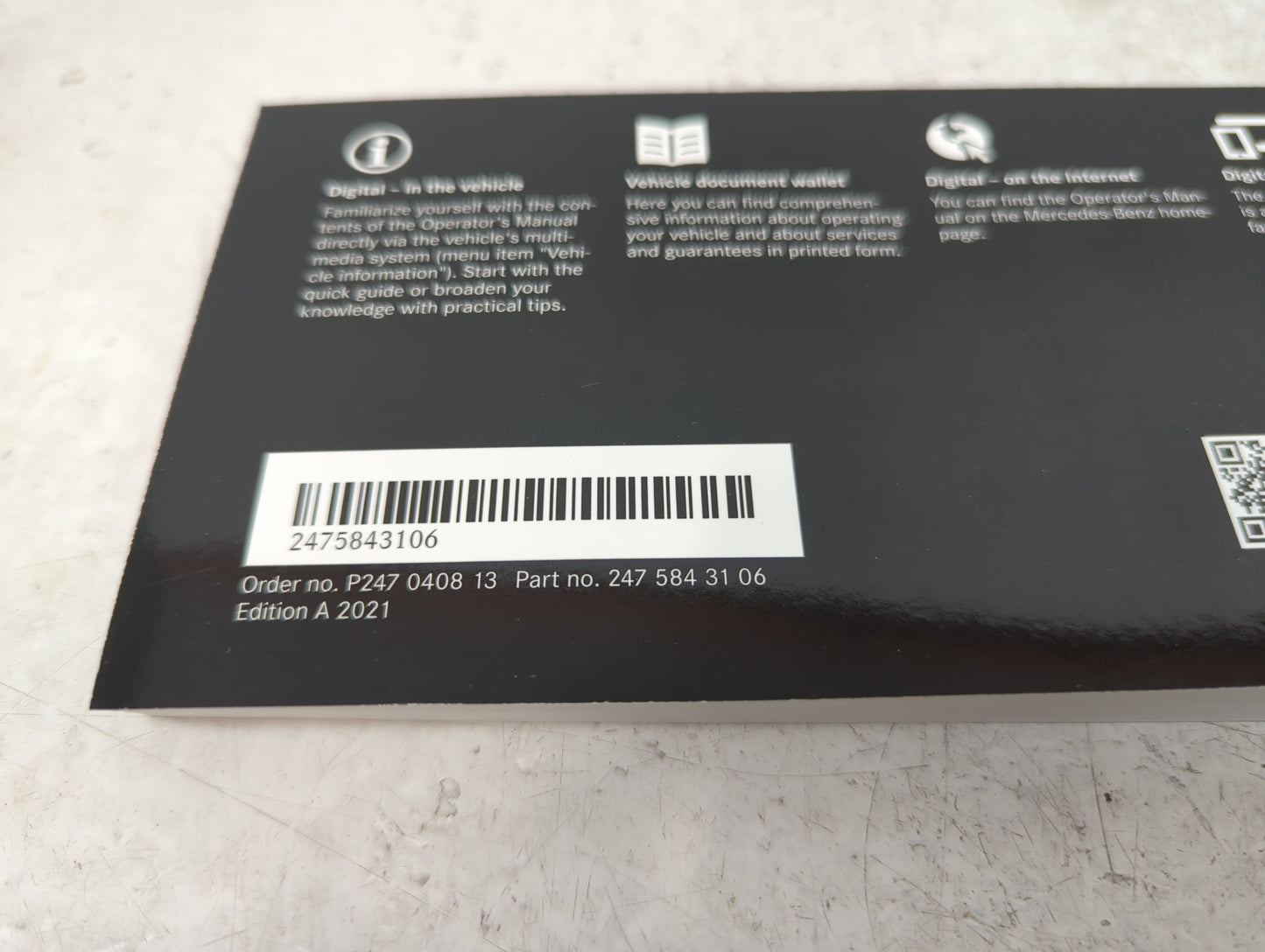 2021 Mercedes-Benz Glb250 Owners Manual Book Guide P/N:2475843106 OEM Used Auto Parts - Oemusedautoparts1.com