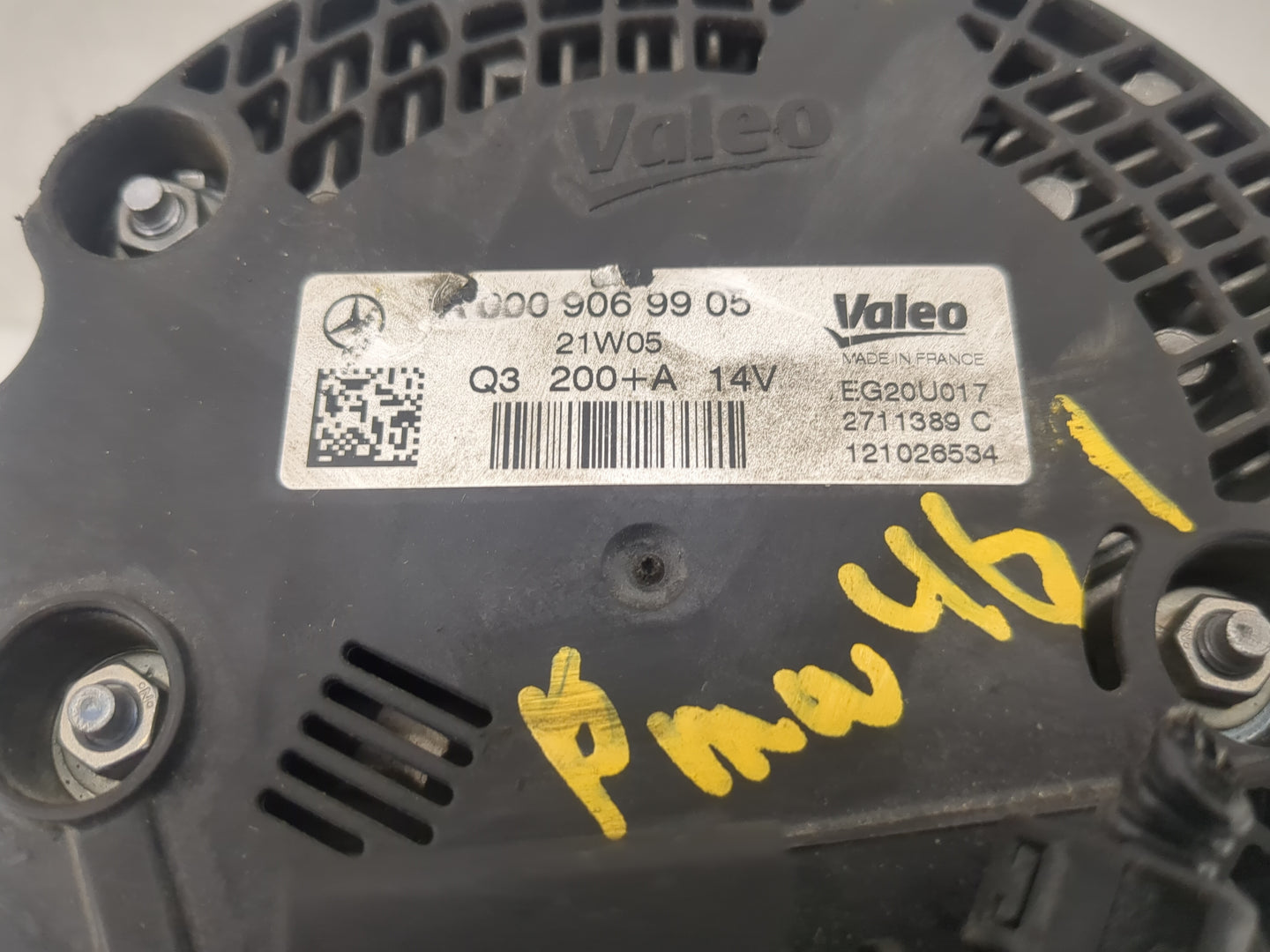 2021 Mercedes-Benz Glc250 Alternator Replacement Generator Charging Assembly Engine OEM P/N:EG20U017 2711389 C Fits OEM Used