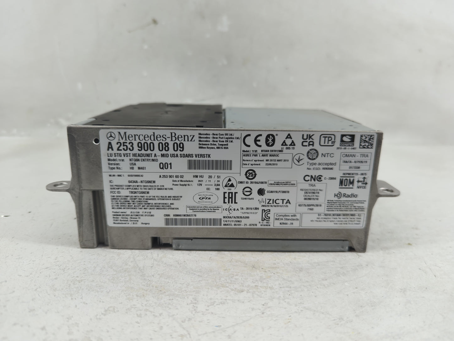 2021 Mercedes-Benz Glc250 Radio AM FM Cd Player Receiver Replacement P/N:MBUX NTG6 Fits OEM Used Auto Parts - Oemusedautopar