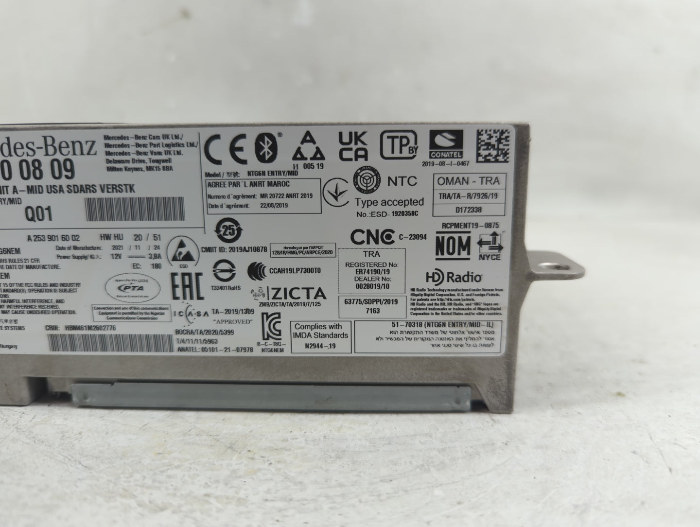 2021 Mercedes-Benz Glc250 Radio AM FM Cd Player Receiver Replacement P/N:MBUX NTG6 Fits OEM Used Auto Parts - Oemusedautopar
