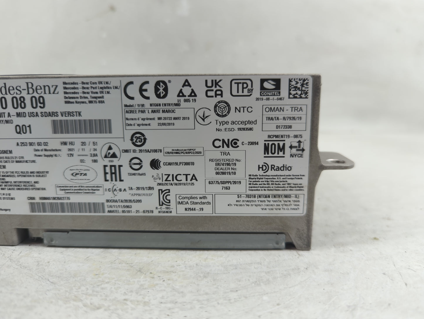 2021 Mercedes-Benz Glc250 Radio AM FM Cd Player Receiver Replacement P/N:MBUX NTG6 Fits OEM Used Auto Parts - Oemusedautopar