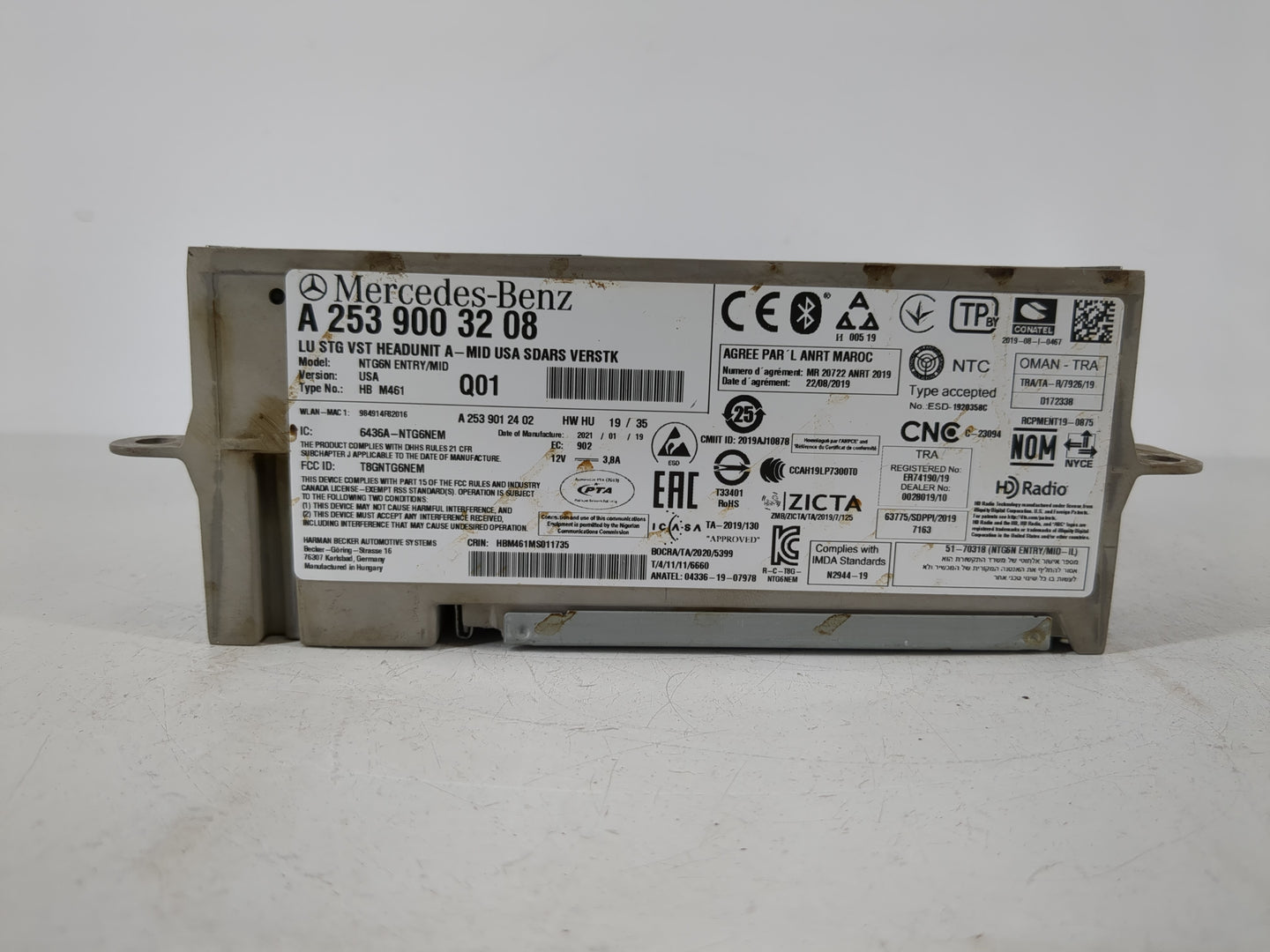 2020-2022 Mercedes-Benz Glc300 Radio AM FM Cd Player Receiver Replacement Fits Fits 2020 2021 2022 OEM Used Auto Parts - Oem