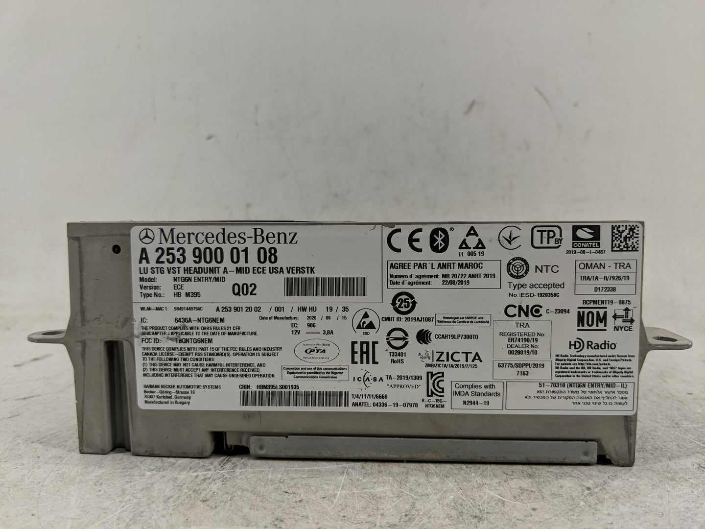 2021 Mercedes-Benz Glc300 Radio AM FM Cd Player Receiver Replacement Fits OEM Used Auto Parts - Oemusedautoparts1.com