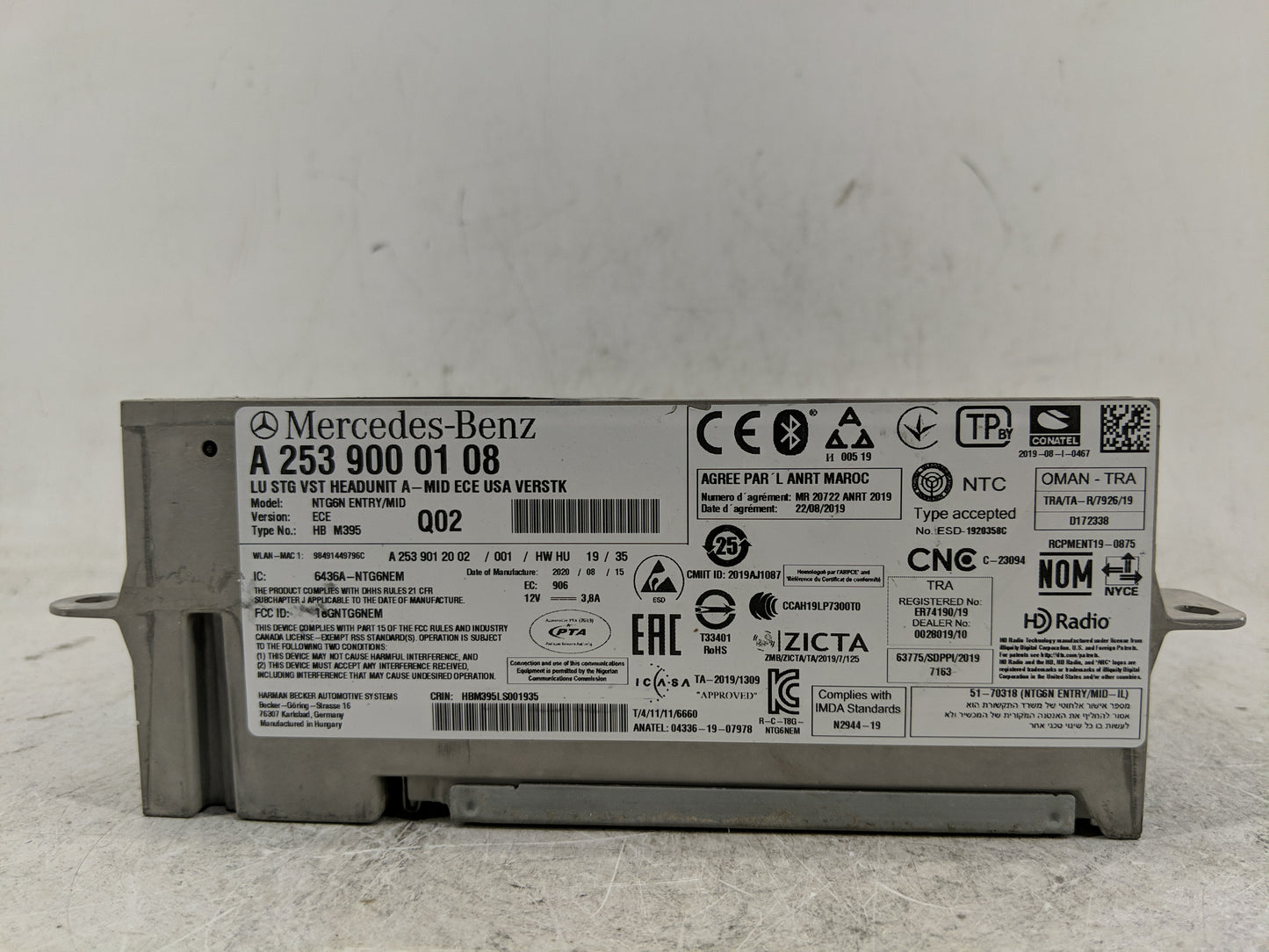 2021 Mercedes-Benz Glc300 Radio AM FM Cd Player Receiver Replacement Fits OEM Used Auto Parts - Oemusedautoparts1.com