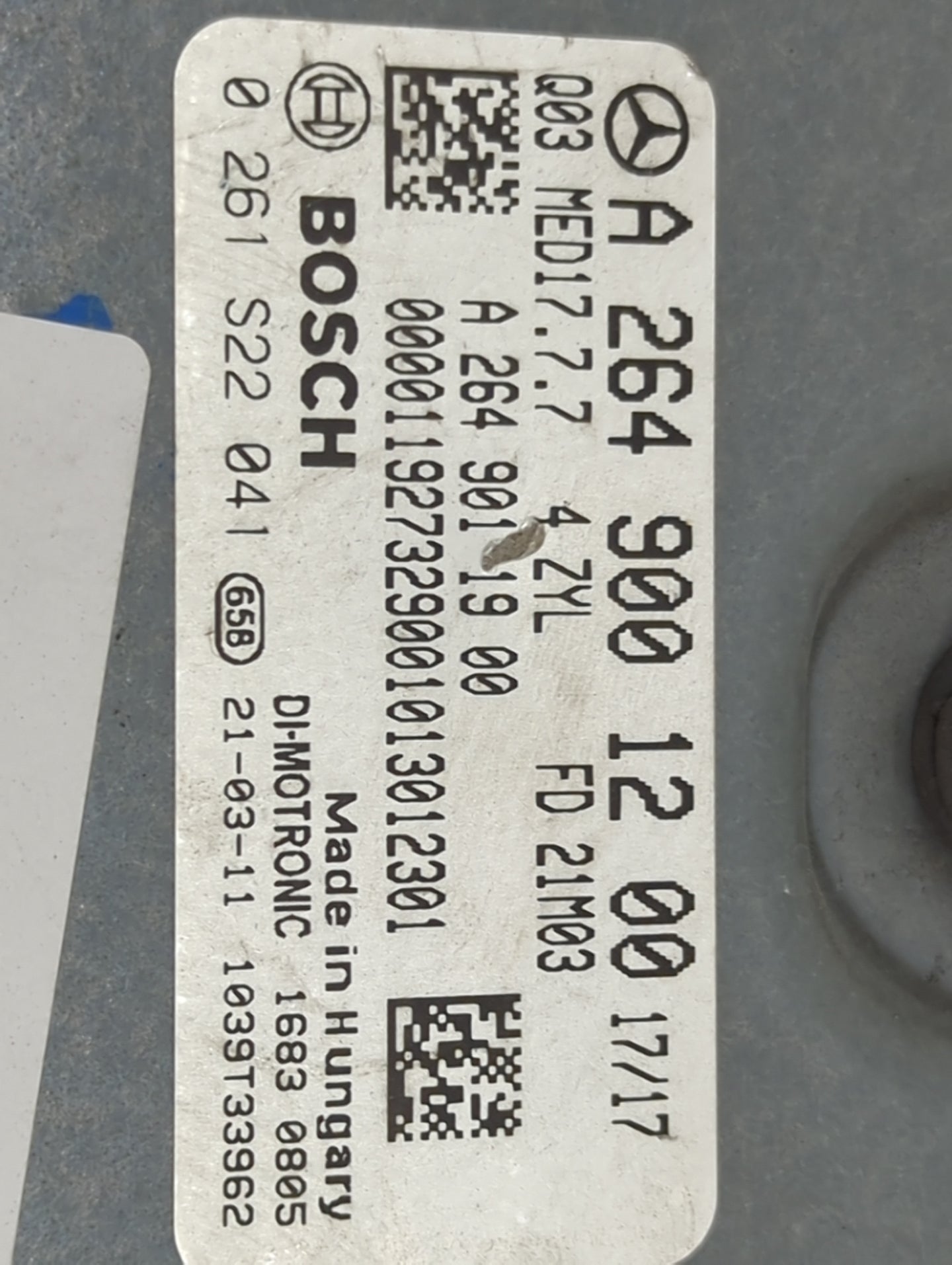 2020-2022 Mercedes-Benz Glc300 PCM Engine Control Computer ECU ECM PCU OEM P/N:A2649001200 0261S22041 Fits Fits 2020 2021 20