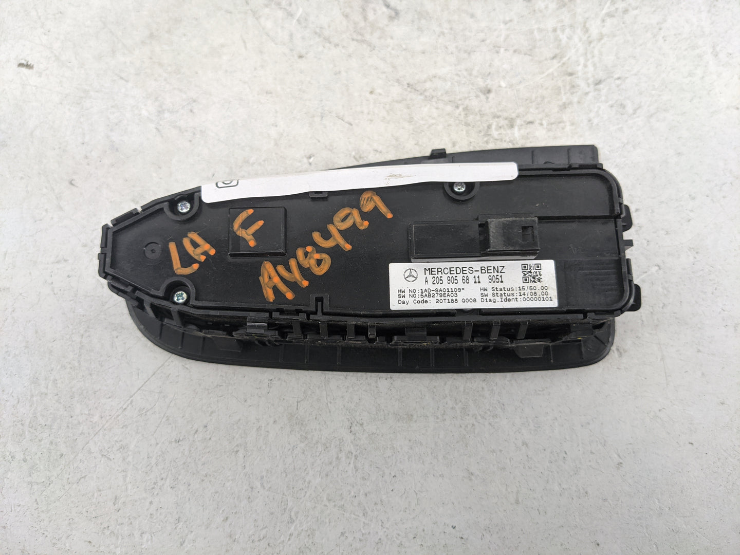 2016-2022 Mercedes-Benz Glc300 Master Power Window Switch Replacement Driver Side Left P/N:A2059056811 1AD-SA01109 Fits OEM 