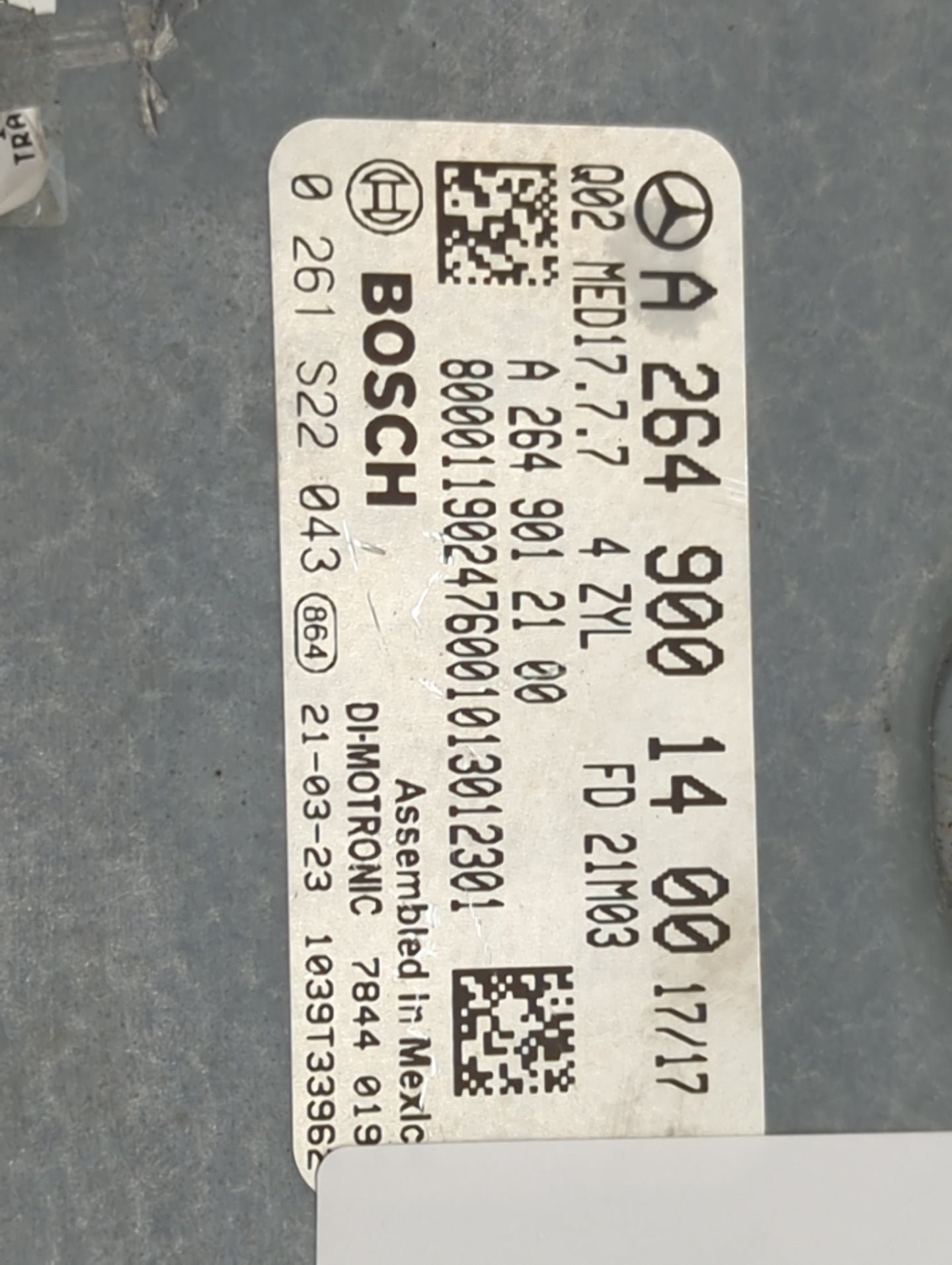 2020-2022 Mercedes-Benz Gle350 PCM Engine Control Computer ECU ECM PCU OEM P/N:A2649001400 A2649012100 Fits Fits 2020 2021 2