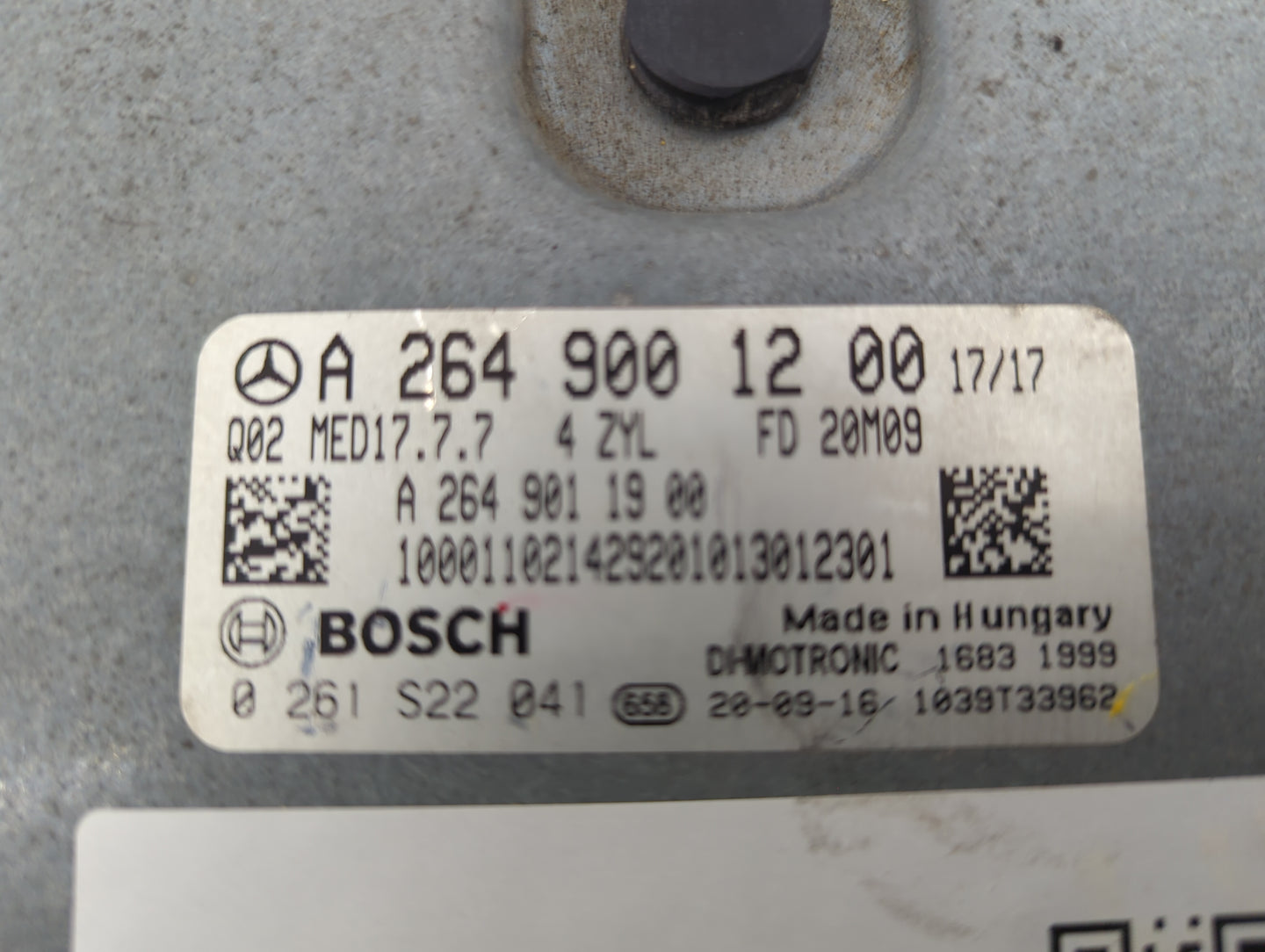 2021 Mercedes Gla250 PCM Engine Control Computer ECU ECM PCU OEM P/N:A2649001200 A2649011900, 0261S22041 Fits Fits 2020 2022
