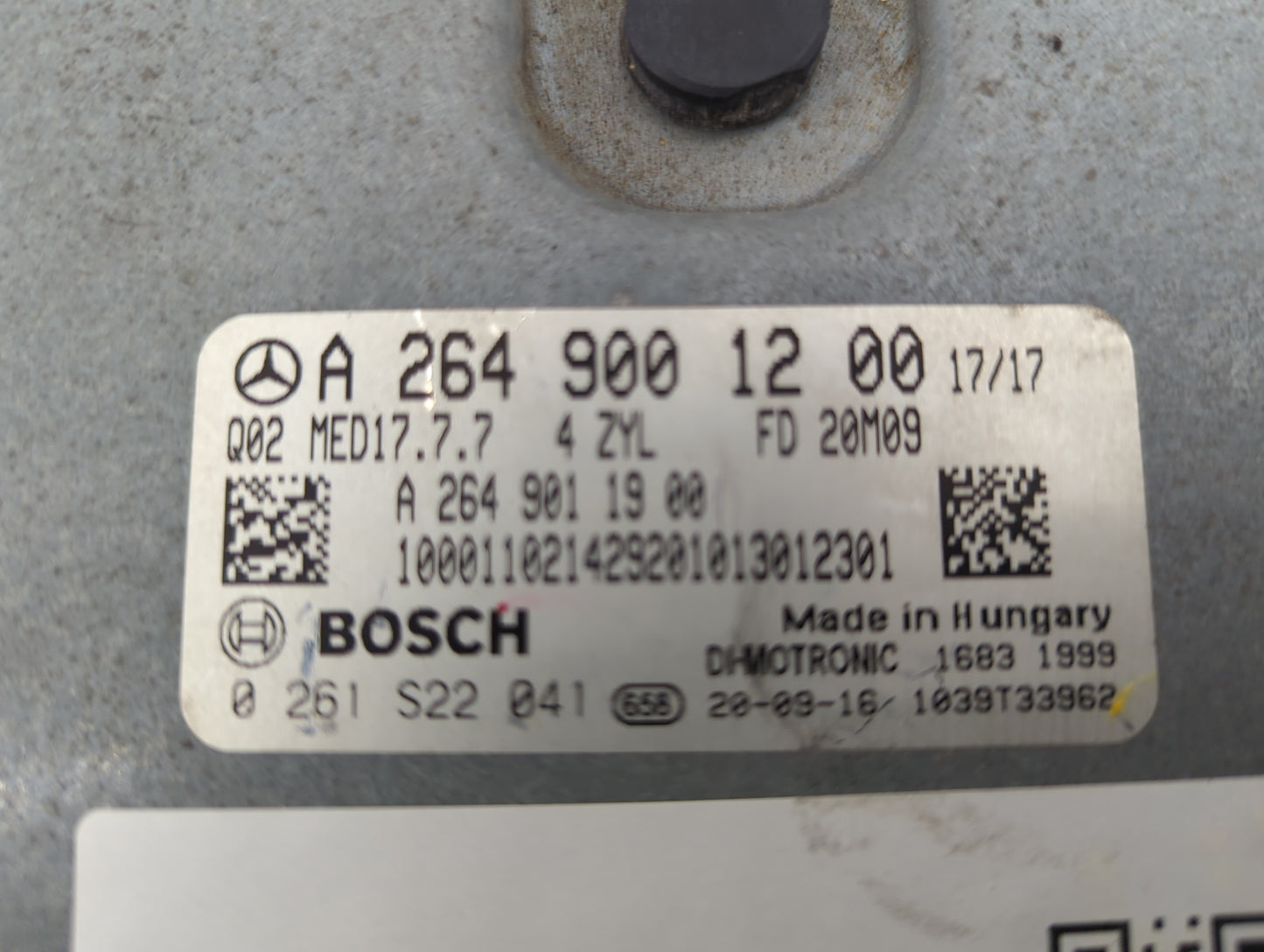 2021 Mercedes Gla250 PCM Engine Control Computer ECU ECM PCU OEM P/N:A2649001200 A2649011900, 0261S22041 Fits Fits 2020 2022