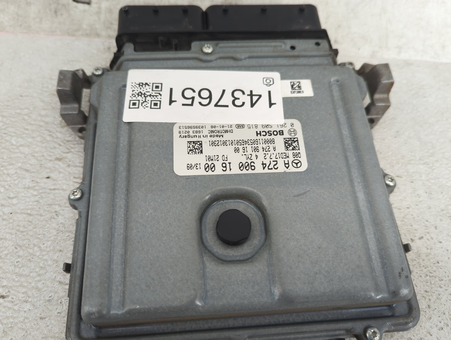 2021 Mercedes Sprinter 2500 PCM Engine Control Computer ECU ECM PCU OEM P/N:A 274 900 16 00 0 261 S09 815 Fits OEM Used Auto