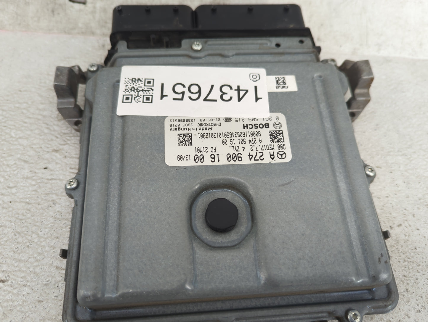 2021 Mercedes Sprinter 2500 PCM Engine Control Computer ECU ECM PCU OEM P/N:A 274 900 16 00 0 261 S09 815 Fits OEM Used Auto