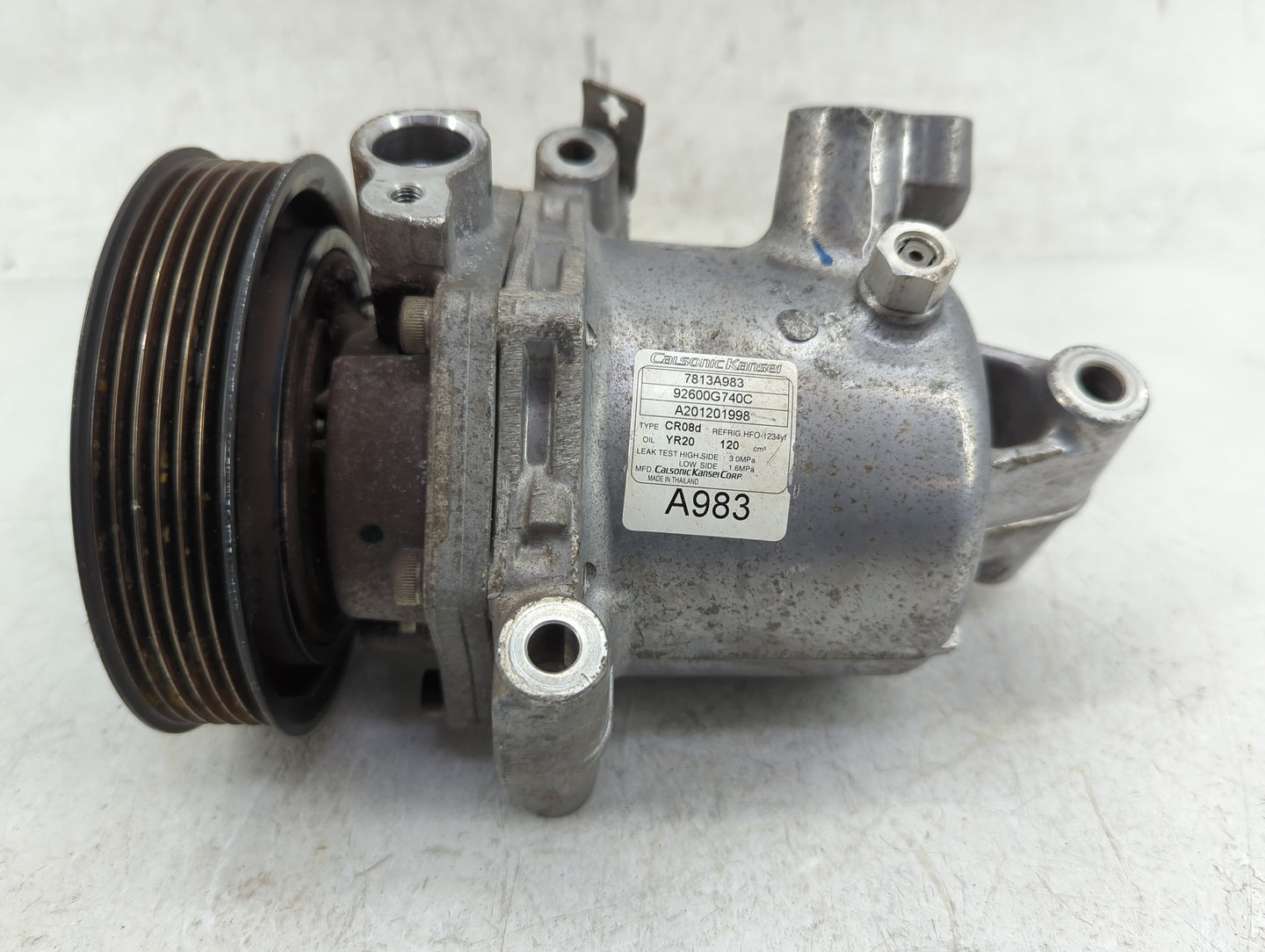 2014-2014 Mitsubishi Mirage Air Conditioning A/c Ac Compressor Oem 1397564 - Oemusedautoparts1.com