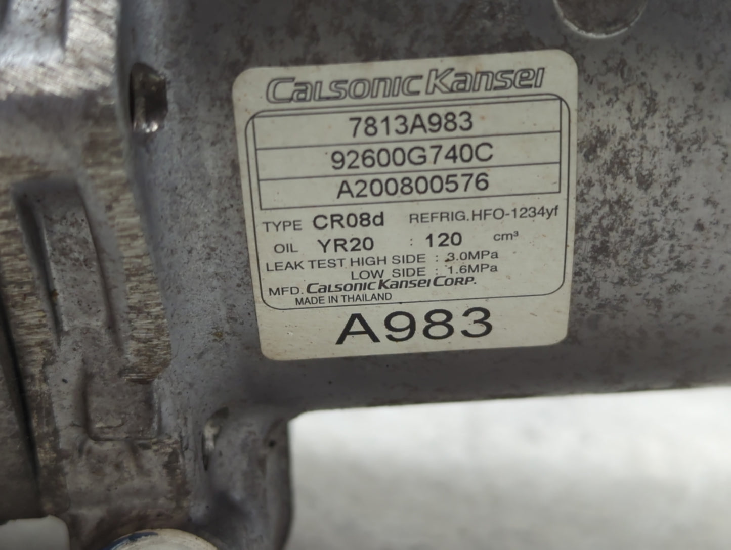 2014-2014 Mitsubishi Mirage Air Conditioning A/c Ac Compressor Oem - Oemusedautoparts1.com