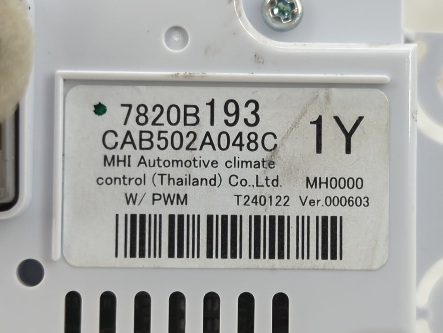 2021 Mitsubishi Outlander Sport Climate Control Module Temperature AC/Heater Replacement P/N:7820B193 CAB502A048C Fits OEM U