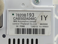 2021 Mitsubishi Outlander Sport Climate Control Module Temperature AC/Heater Replacement P/N:7820B193 CAB502A048C Fits OEM U