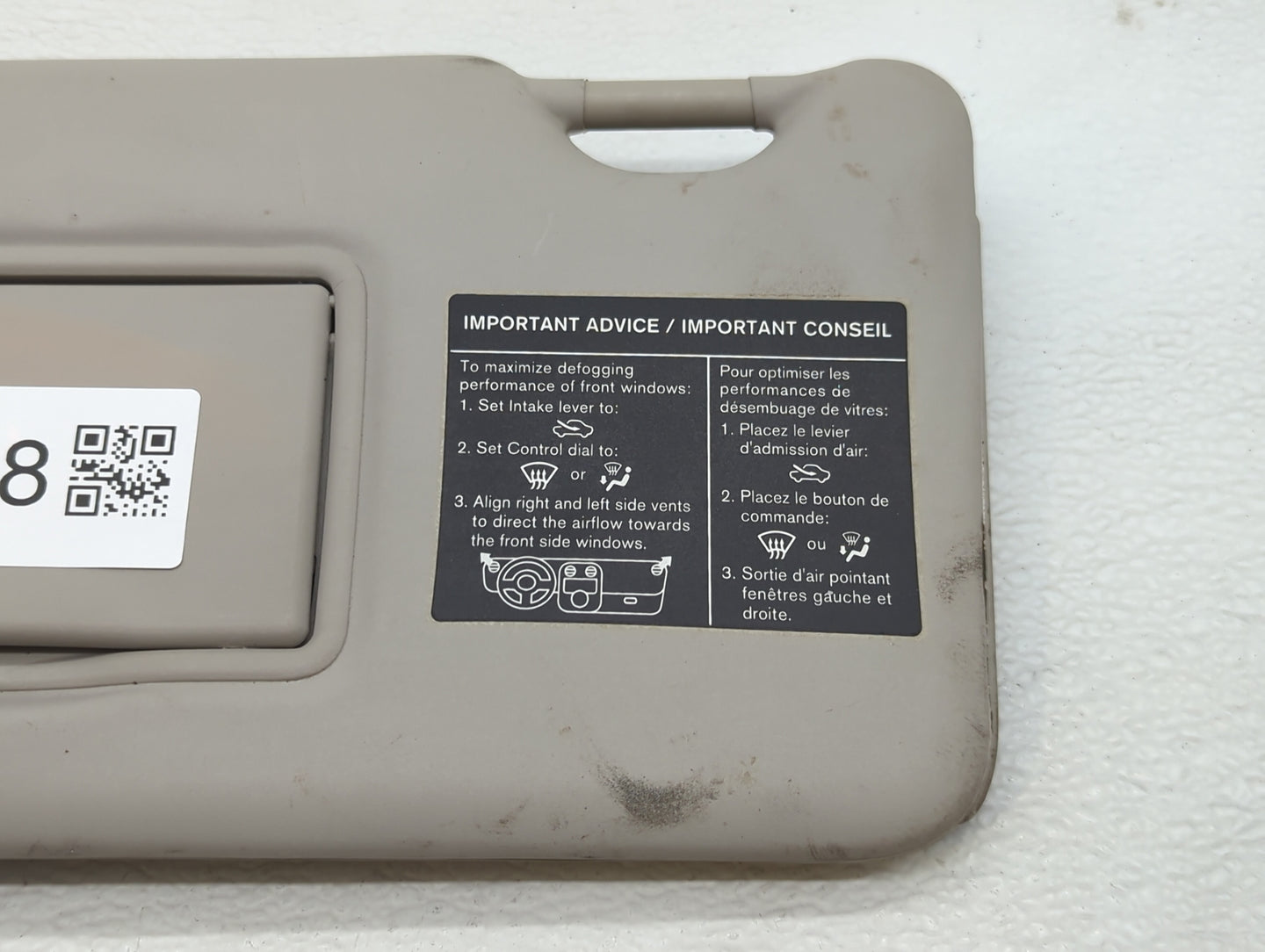 2021 Mitsubishi Outlander Sport Sun Visor Shade Replacement Passenger Right Mirror Fits OEM Used Auto Parts - Oemusedautopar