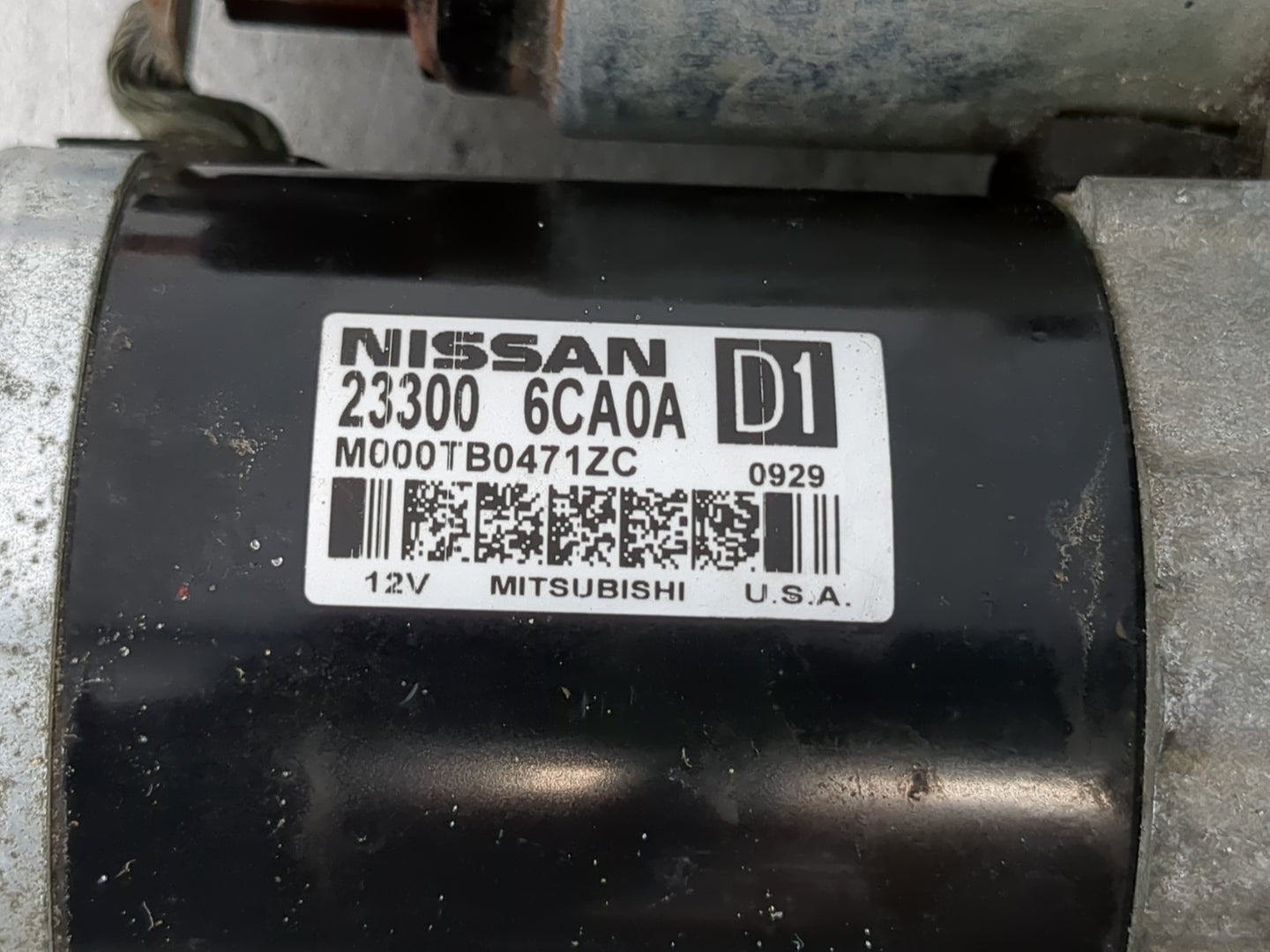 2019-2022 Nissan Altima Car Starter Motor Solenoid OEM P/N:23300 6CA0A Fits Fits 2019 2020 2021 2022 OEM Used Auto Parts - O